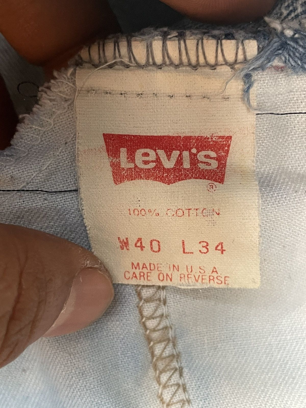Levi's Vintage 1987 Levis 517 Single R Orange Tag Denim Size US 39 - 15 Thumbnail