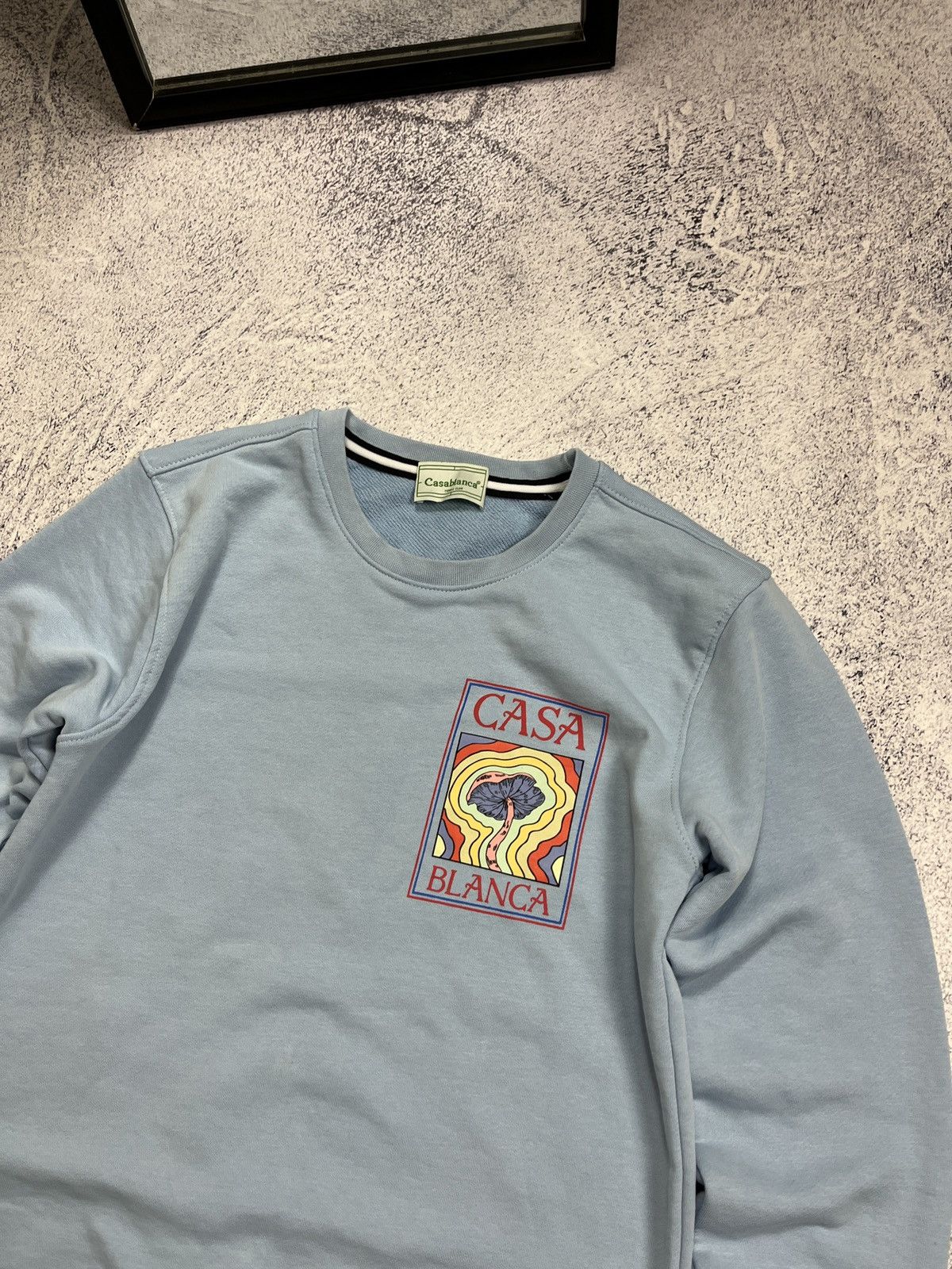 Casablanca Casablanca Big Logo Mushroom Mind Vibrations Blue Sweatshirt Size US S / EU 44-46 / 1 - 5 Thumbnail