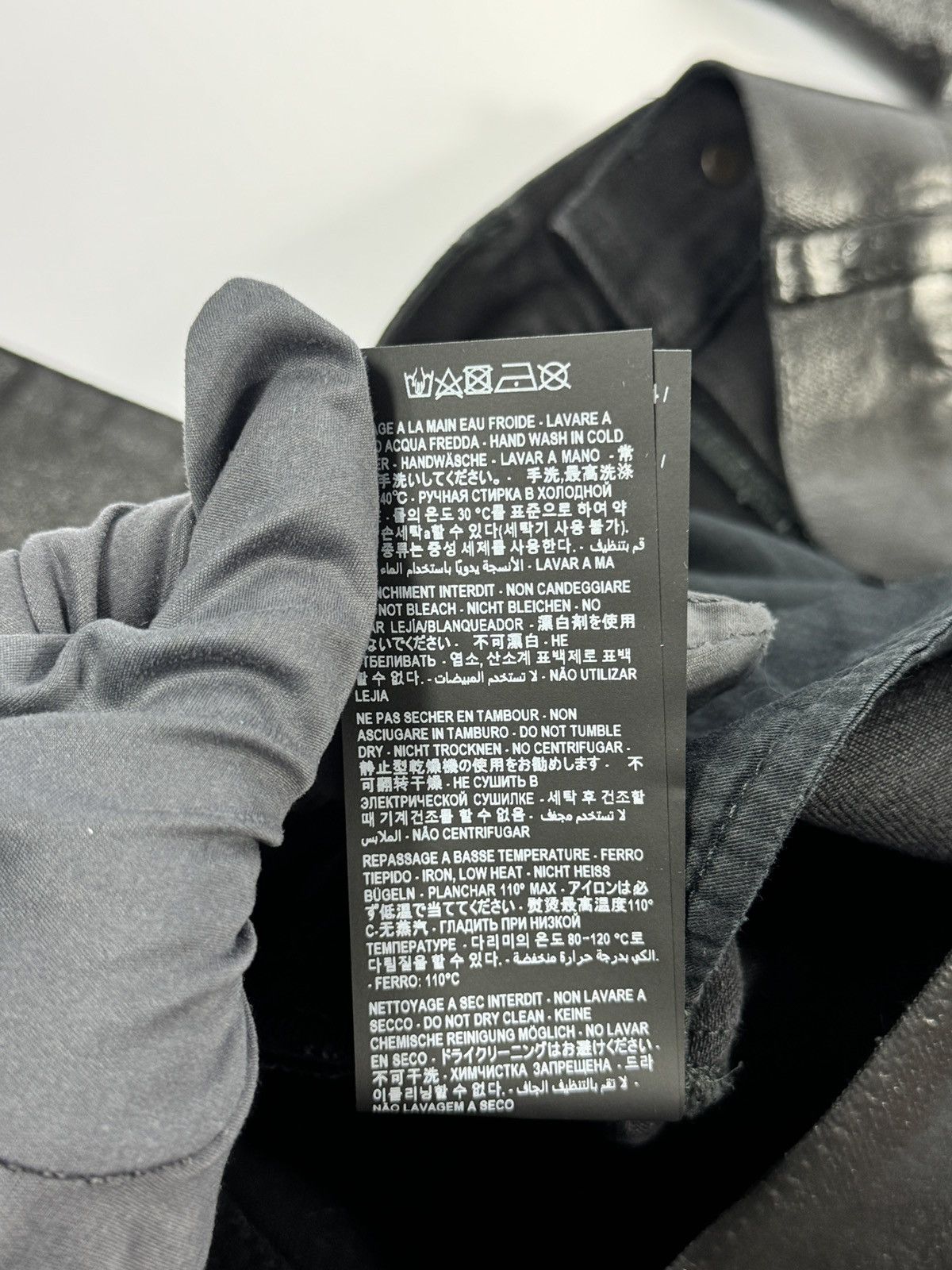 Saint Laurent Paris OIL COATED D24 DENIM JEANS Size US 33 - 9 Thumbnail