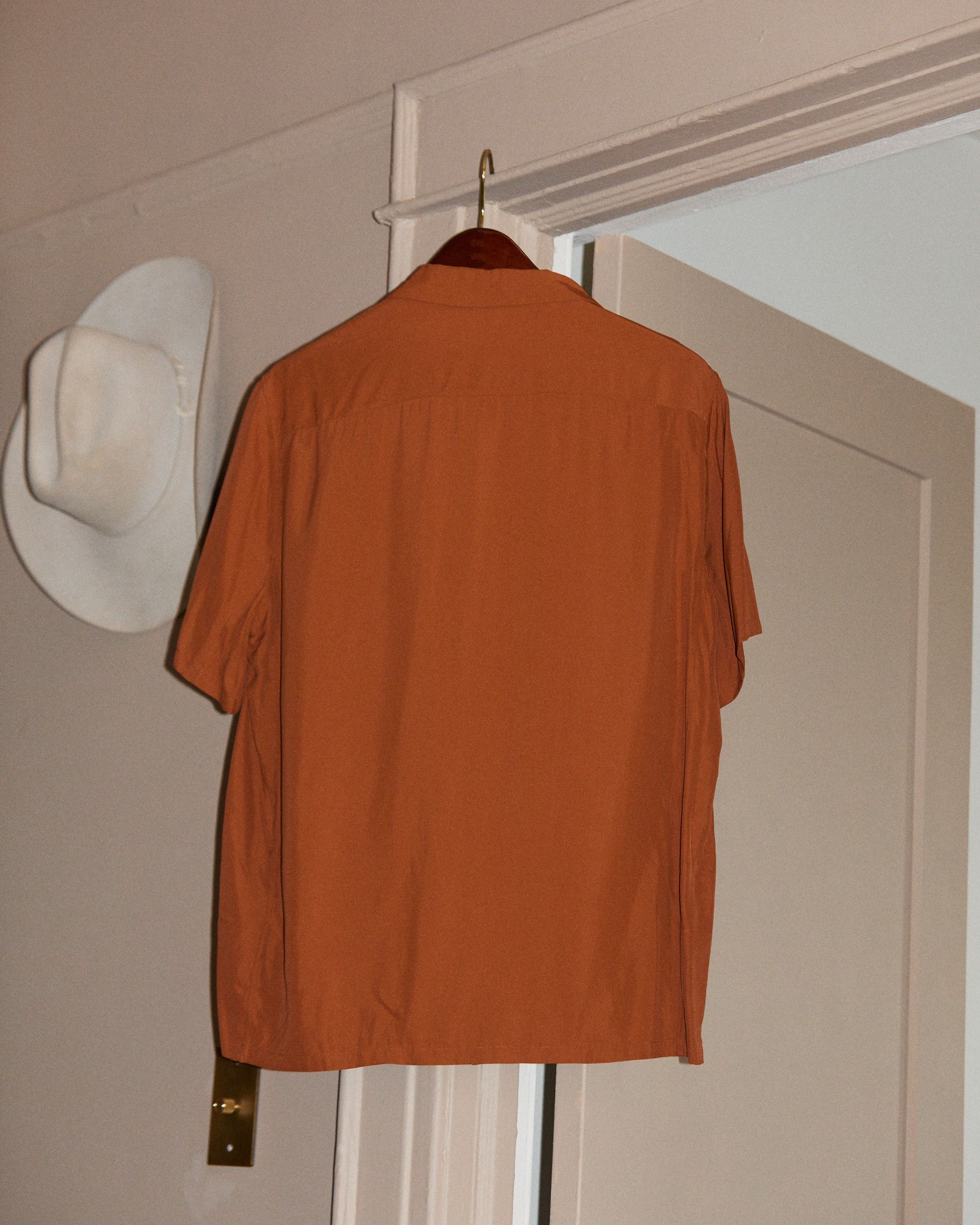 Valentino Valentino Rust/Beige Bowling Shirt Size US M / EU 48-50 / 2 - 4 Thumbnail
