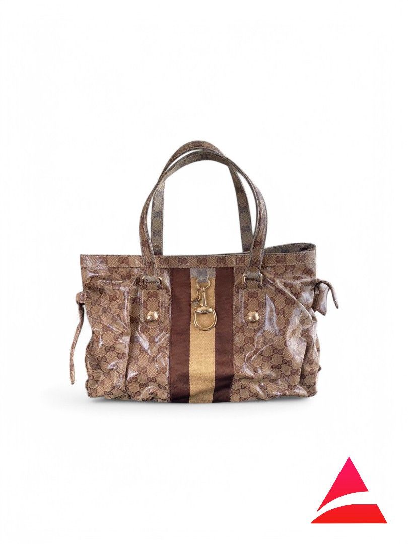 Gucci Gucci - Crystal Canvas Leather GG Monogram Brown Size ONE SIZE - 1 Thumbnail