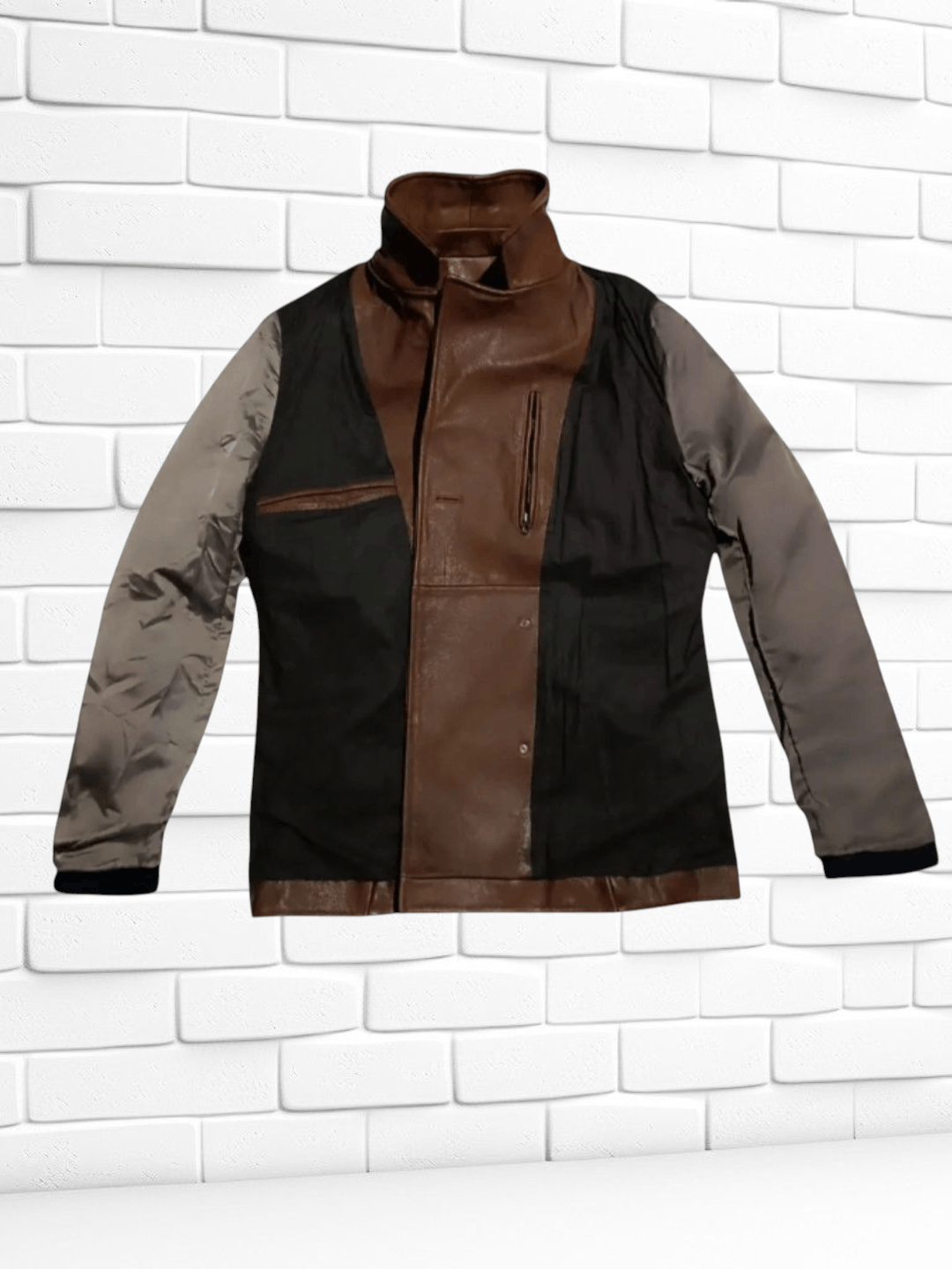 Japanese Brand 💥Rare💥 Leather Jacket Double Breasted Pea Coat Jacket Size US L / EU 52-54 / 3 - 6 Thumbnail