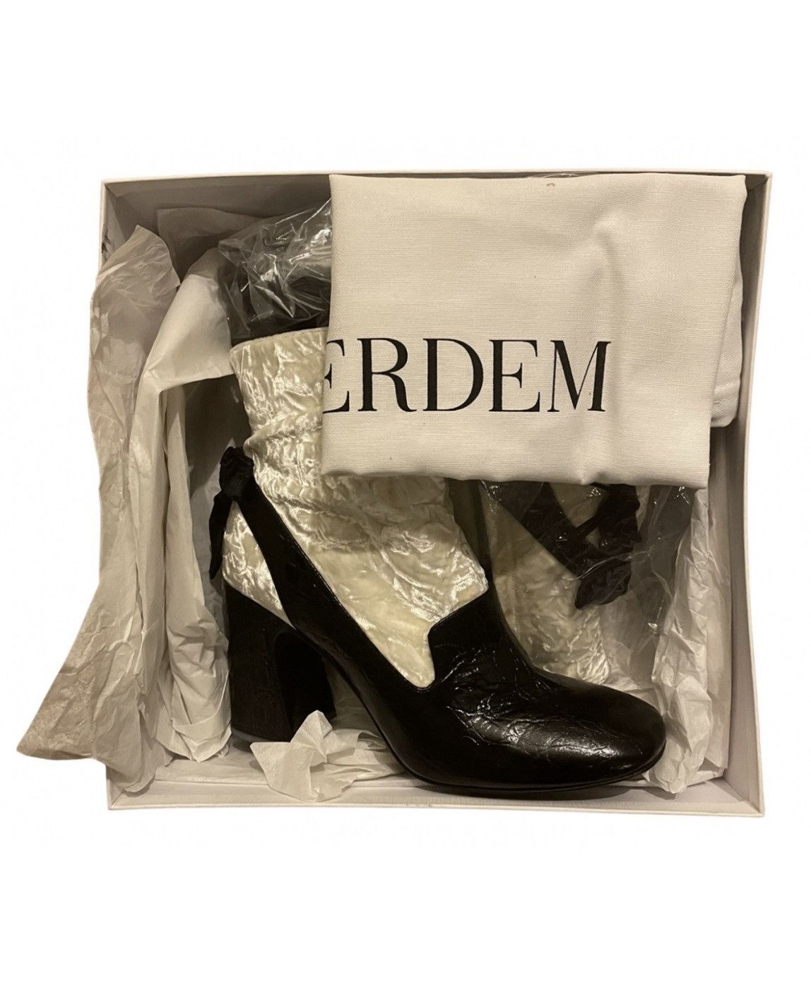 Erdem ERDEM doll bootie shoes black and white Size US 8 / IT 38 - 1 Thumbnail