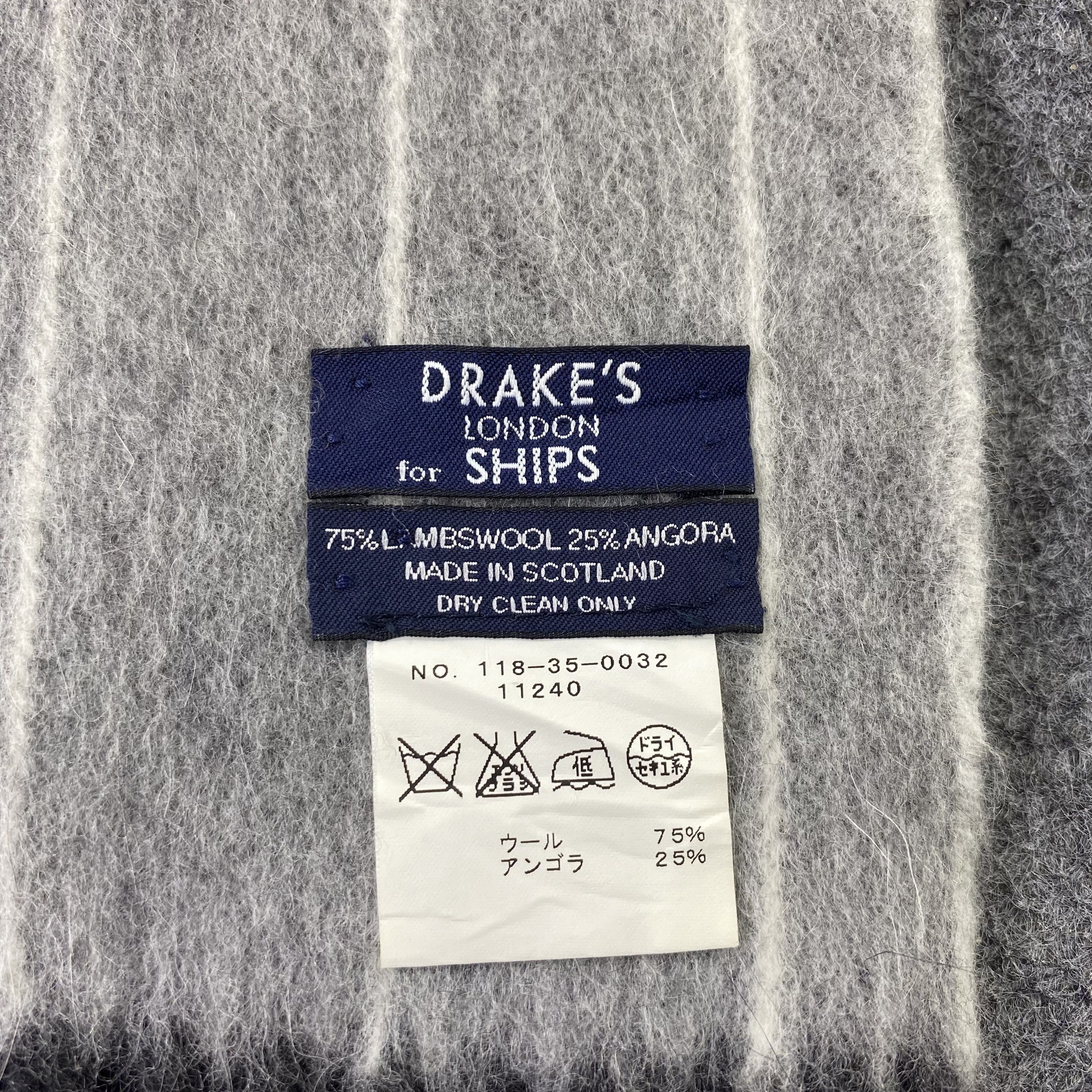 Drake's Drakes London For Ships Muffler/ Scar / Neckwear - T1390 Size ONE SIZE - 5 Thumbnail