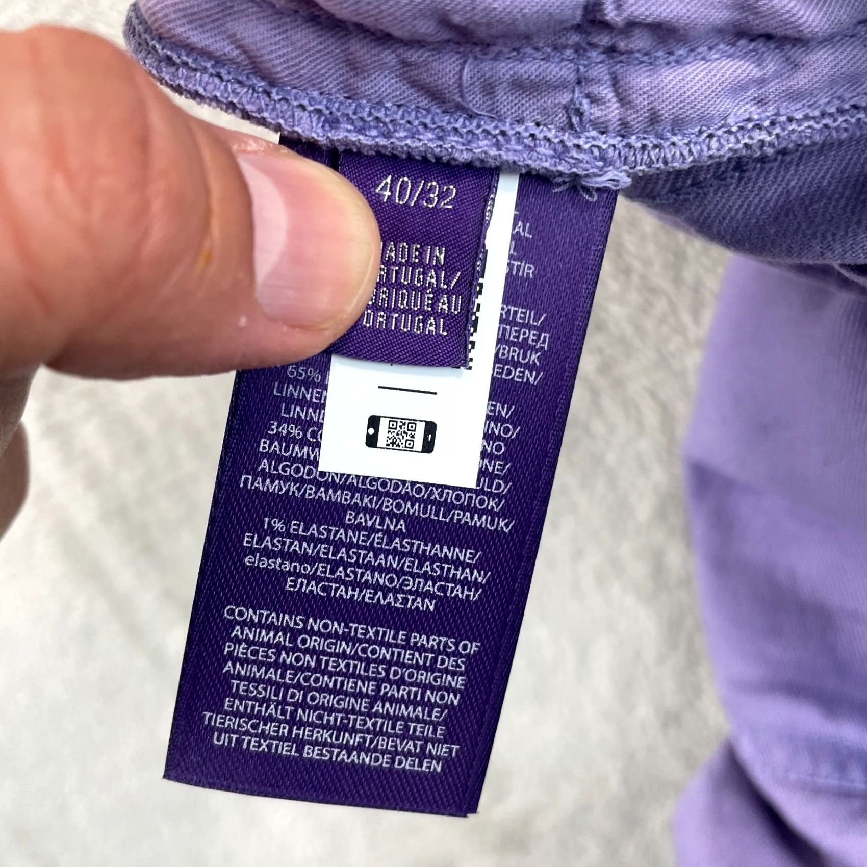 Ralph Lauren Ralph Lauren Purple Label Jeans Men 40x32 Slim Fit Linen Blend Purple NWT 5-Pocket Denim < 40-32> Stretch Logo Straight Size US 40 / EU 56 - 6 Thumbnail