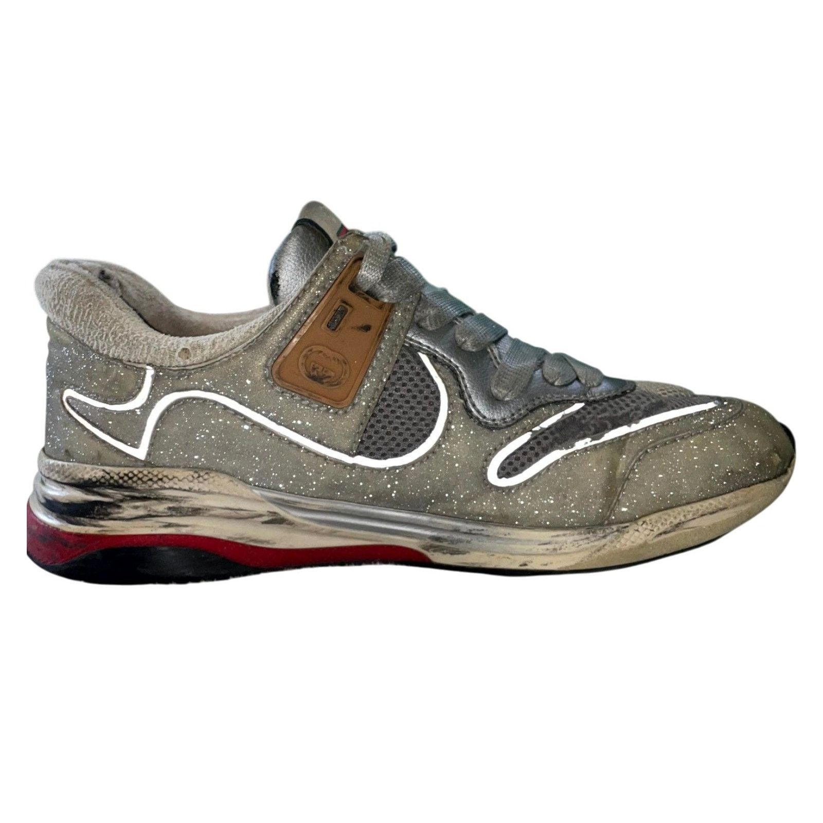 Gucci Gucci "Ultra Space" Silver Sneakers Size US 9.5 / EU 42-43 - 2 Thumbnail