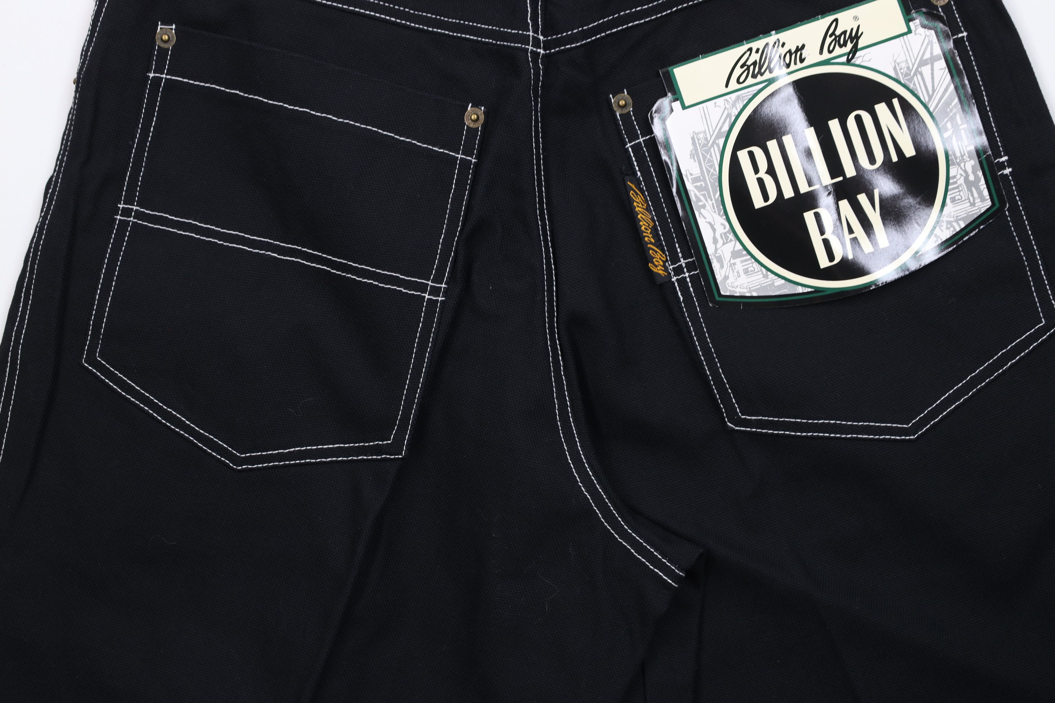 Vintage Deadstock Vintage 90s Streetwear Fit Canvas Shorts Black Size US 30 / EU 46 - 11 Thumbnail