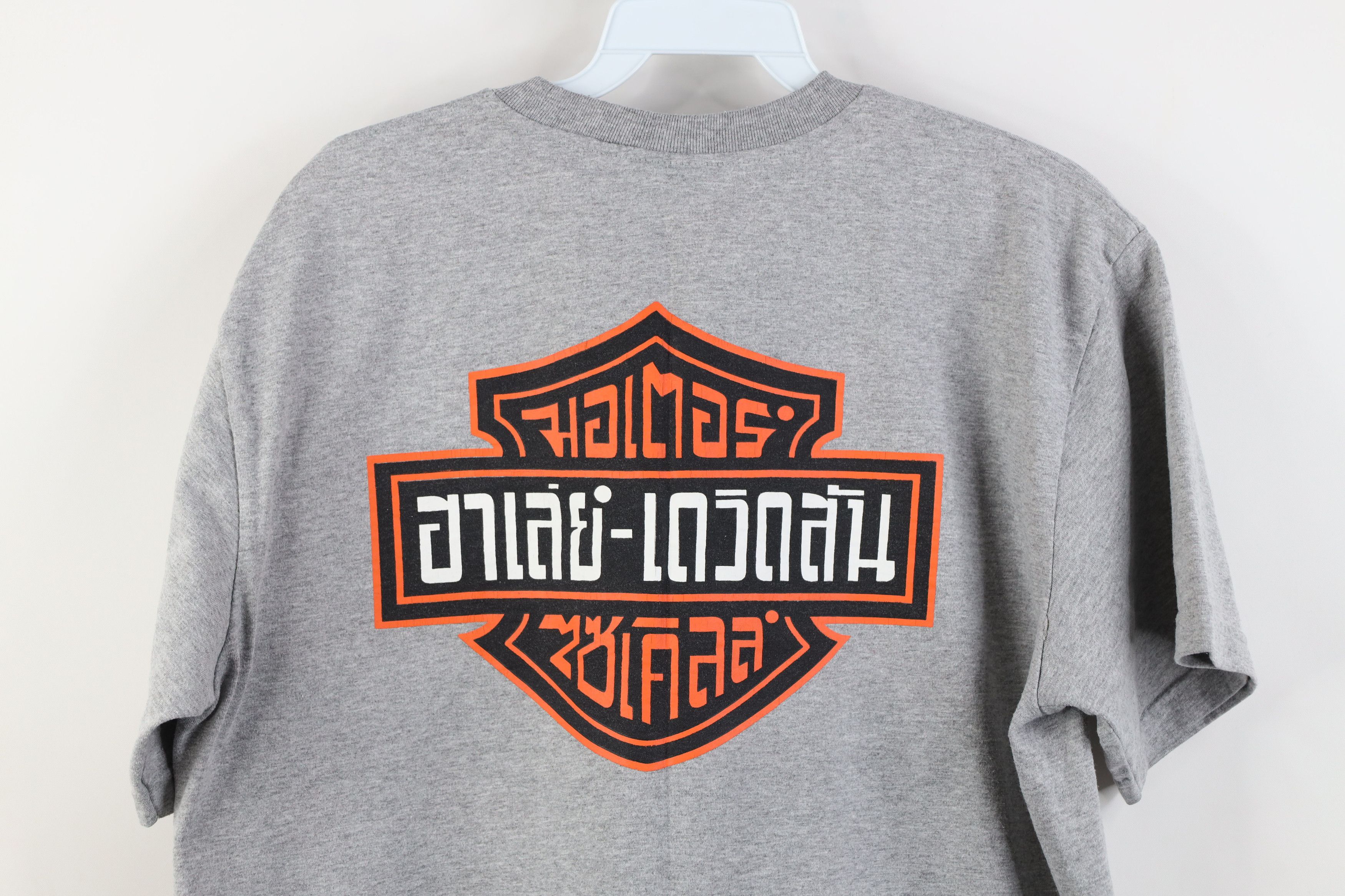 Harley Davidson Vintage 90s Harley Davidson Spell Thai Thailand T-Shirt Gray Size US M / EU 48-50 / 2 - 12 Thumbnail
