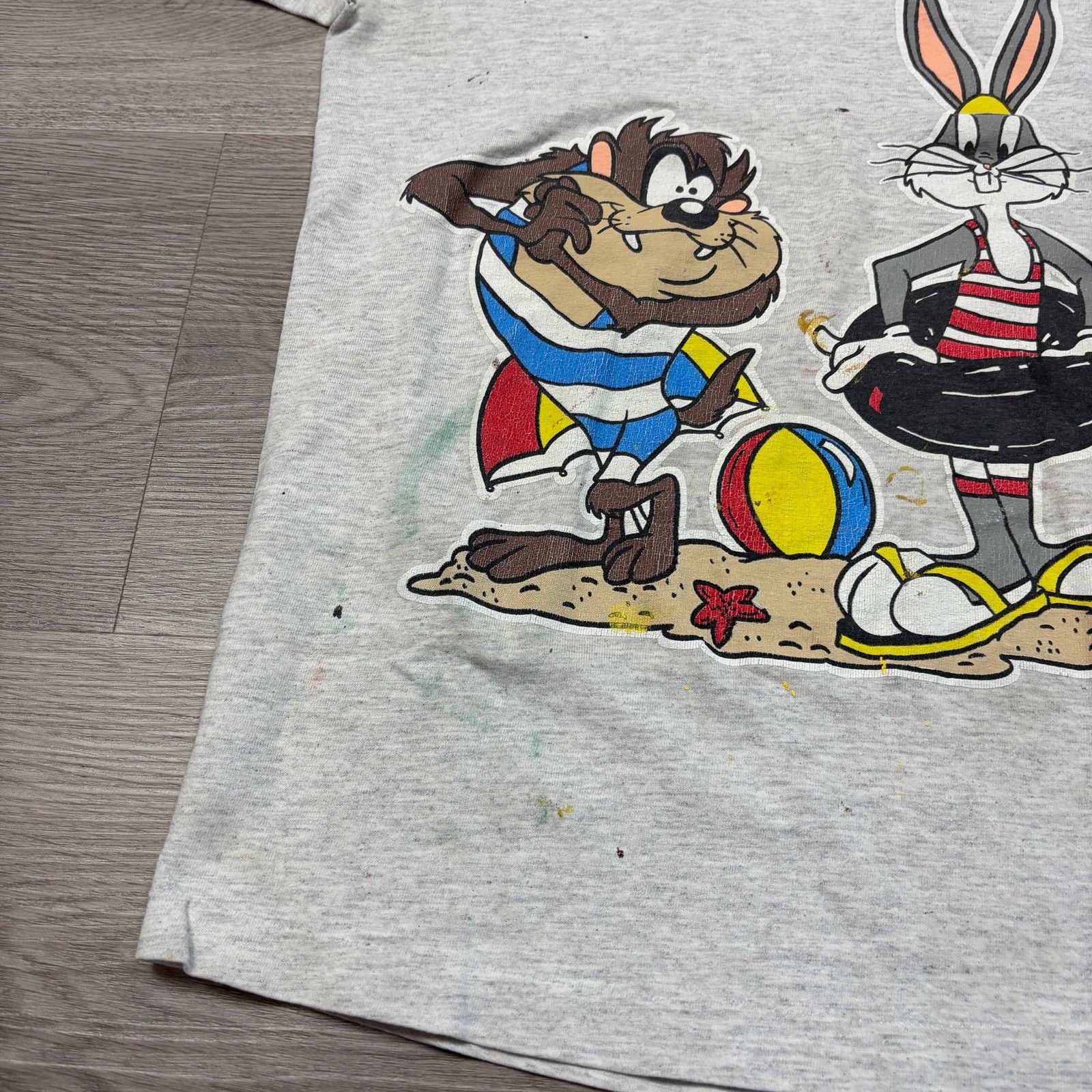 Vintage × Warner Bros VTG 90s Sun Sportswear Bugs Tazmanian Devil Beach Shirt XS Size XS / US 0-2 / IT 36-38 - 11 Thumbnail