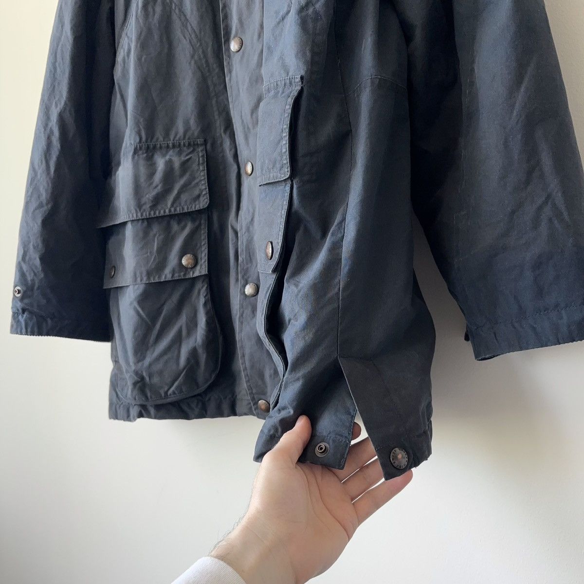 Polo Ralph Lauren Vintage Oilcloth Waxed Cotton Jacket Navy Barn Coat Field Size US XL / EU 56 / 4 - 11 Thumbnail