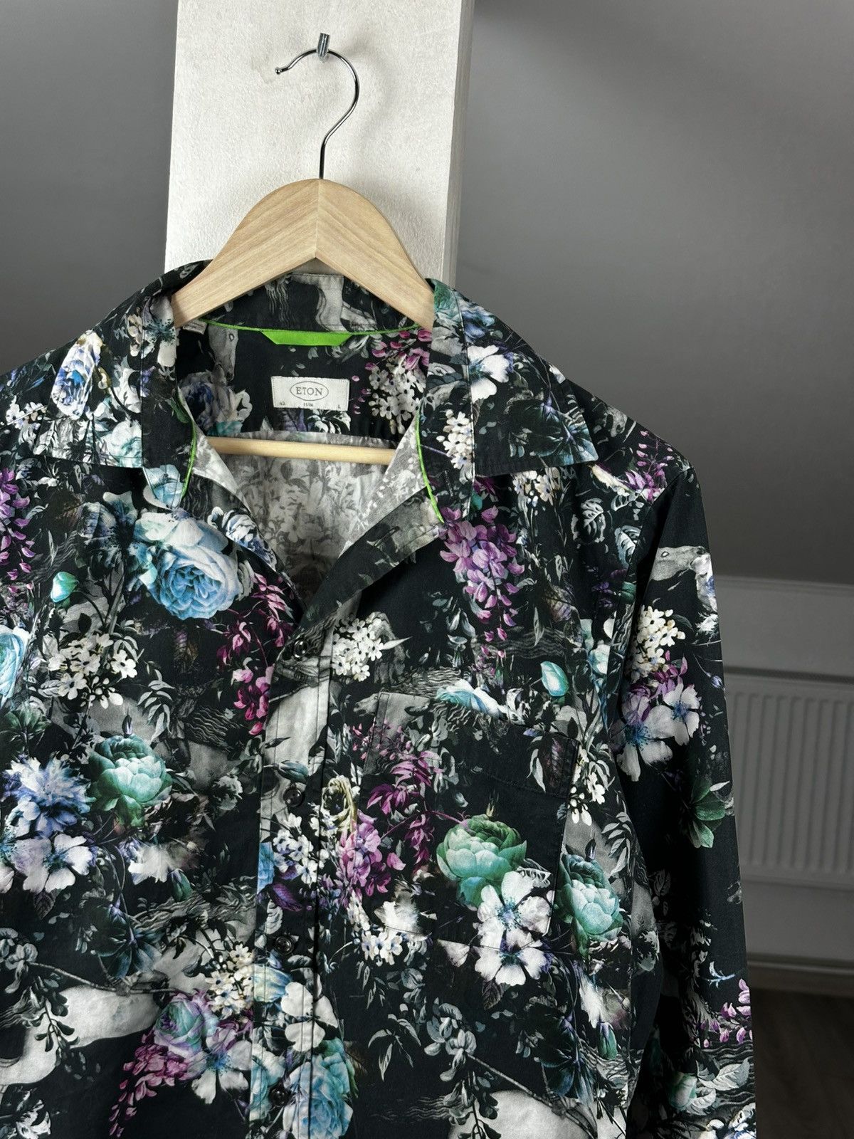 Eton Rare ETON Flowers All Over Printed Long Sleeve Button Shirt Size US L / EU 52-54 / 3 - 3 Thumbnail
