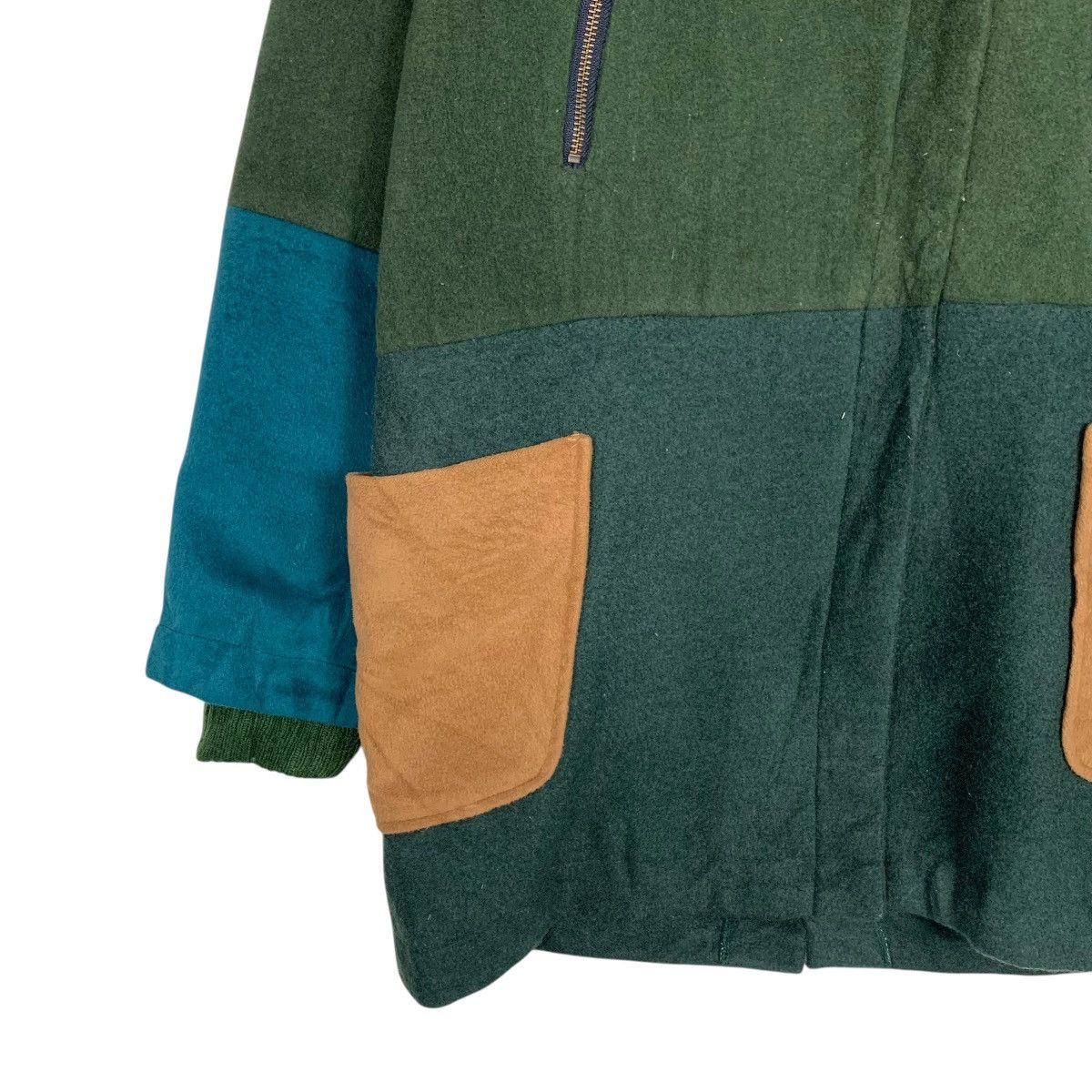 Japanese Brand POU DOU DOU Patchwork Asymmetrical Jacket #3563-C163 Size US M / EU 48-50 / 2 - 3 Thumbnail