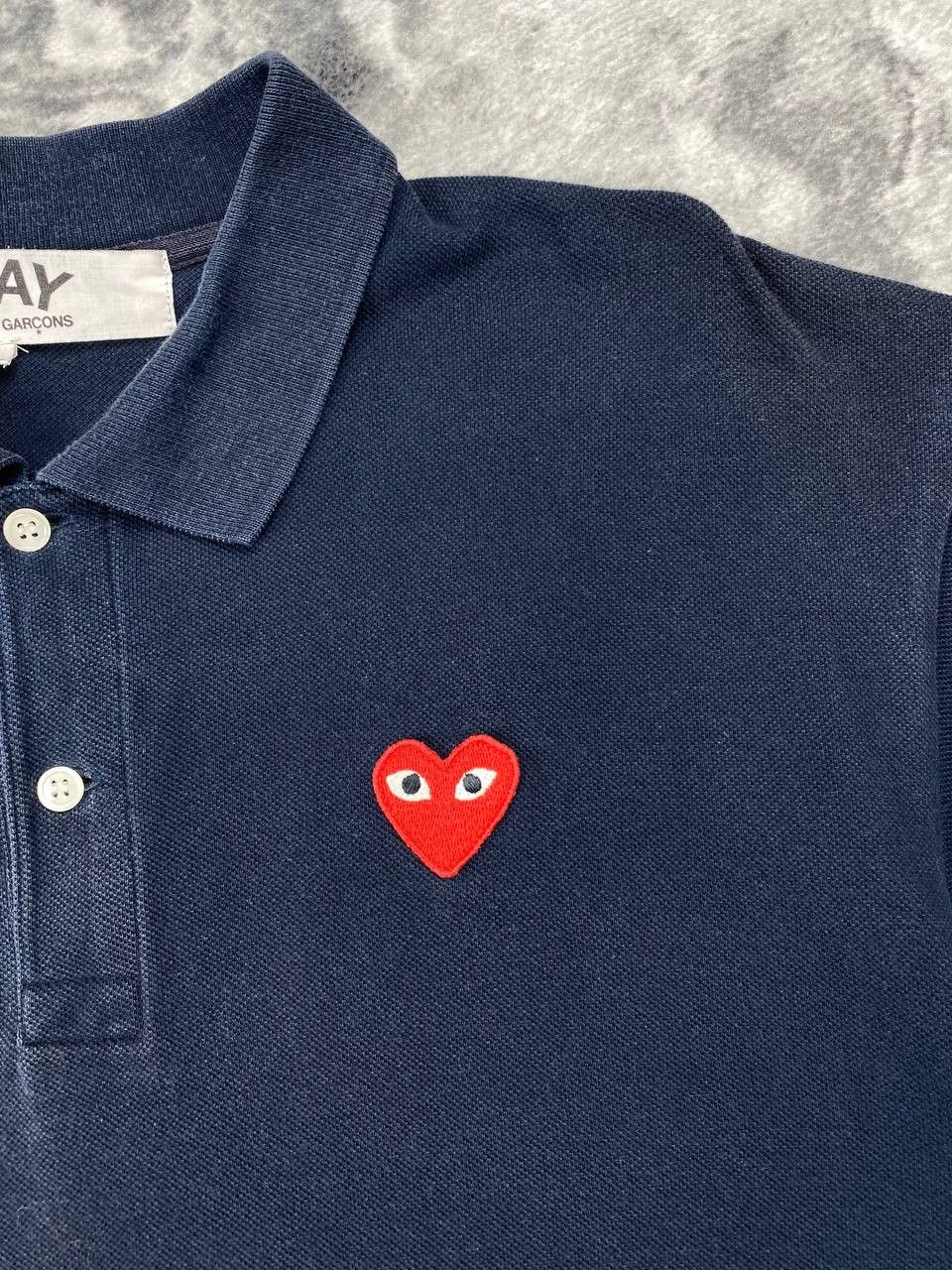 Comme des Garcons Comme des Garçons PLAY Polo Shirt Men Size XL Blue Size US XL / EU 56 / 4 - 2 Thumbnail