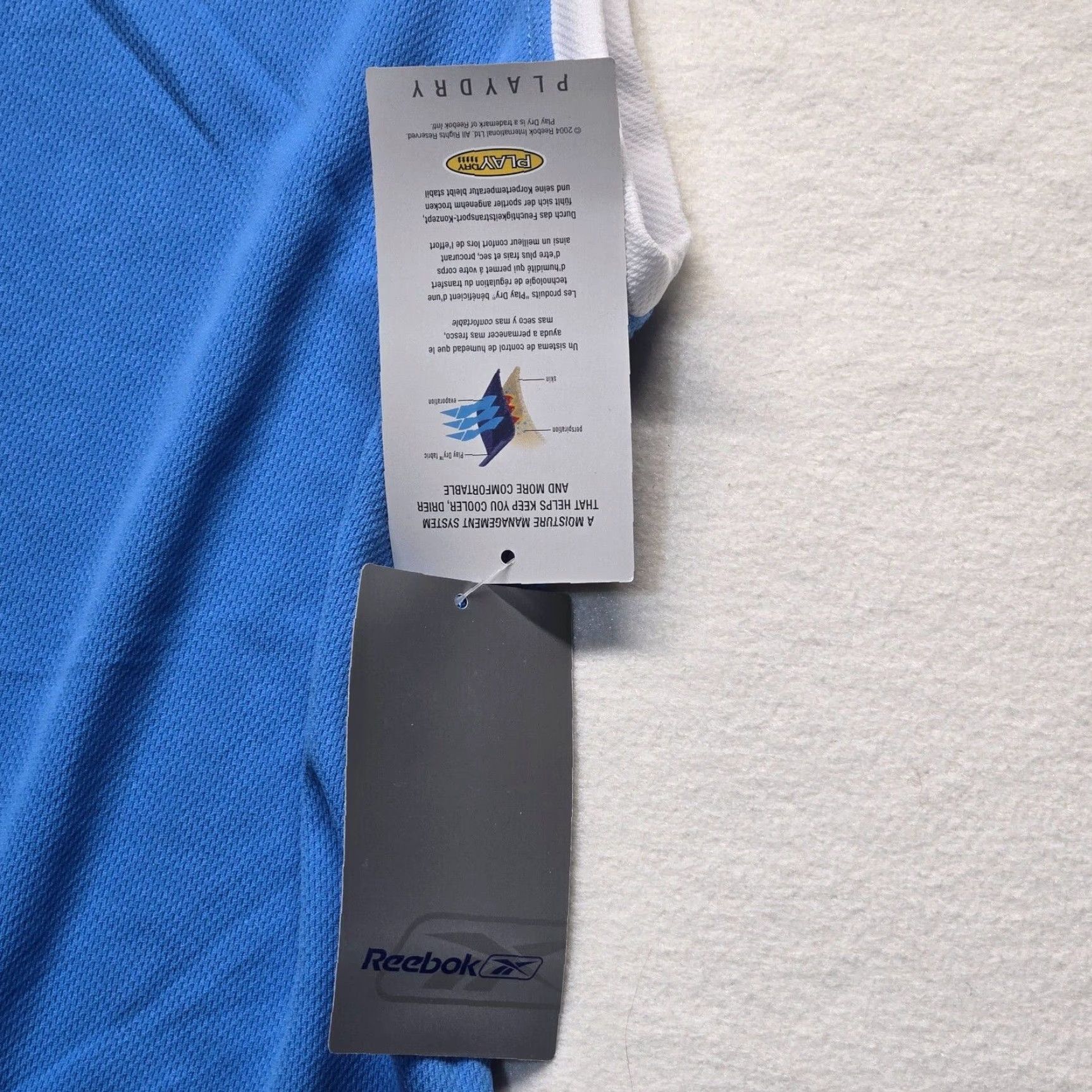 Reebok Reebok Shirt Tank Womens XL Blue Play Dry V-Neck Athletic Wear Breathable Moisture Wicking Logo Size XL / US 12-14 / IT 48-50 - 4 Thumbnail