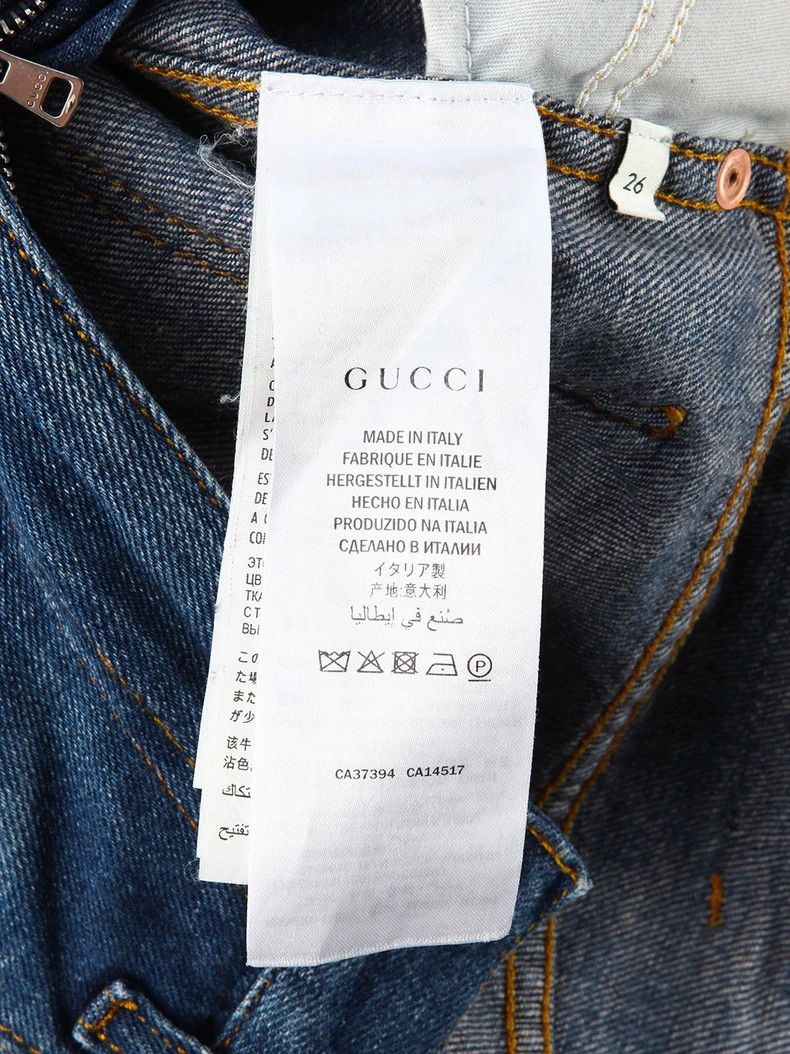Gucci Gucci Washed embroidered wide-leg jeans Size 26" / US 2 / IT 38 - 5 Thumbnail