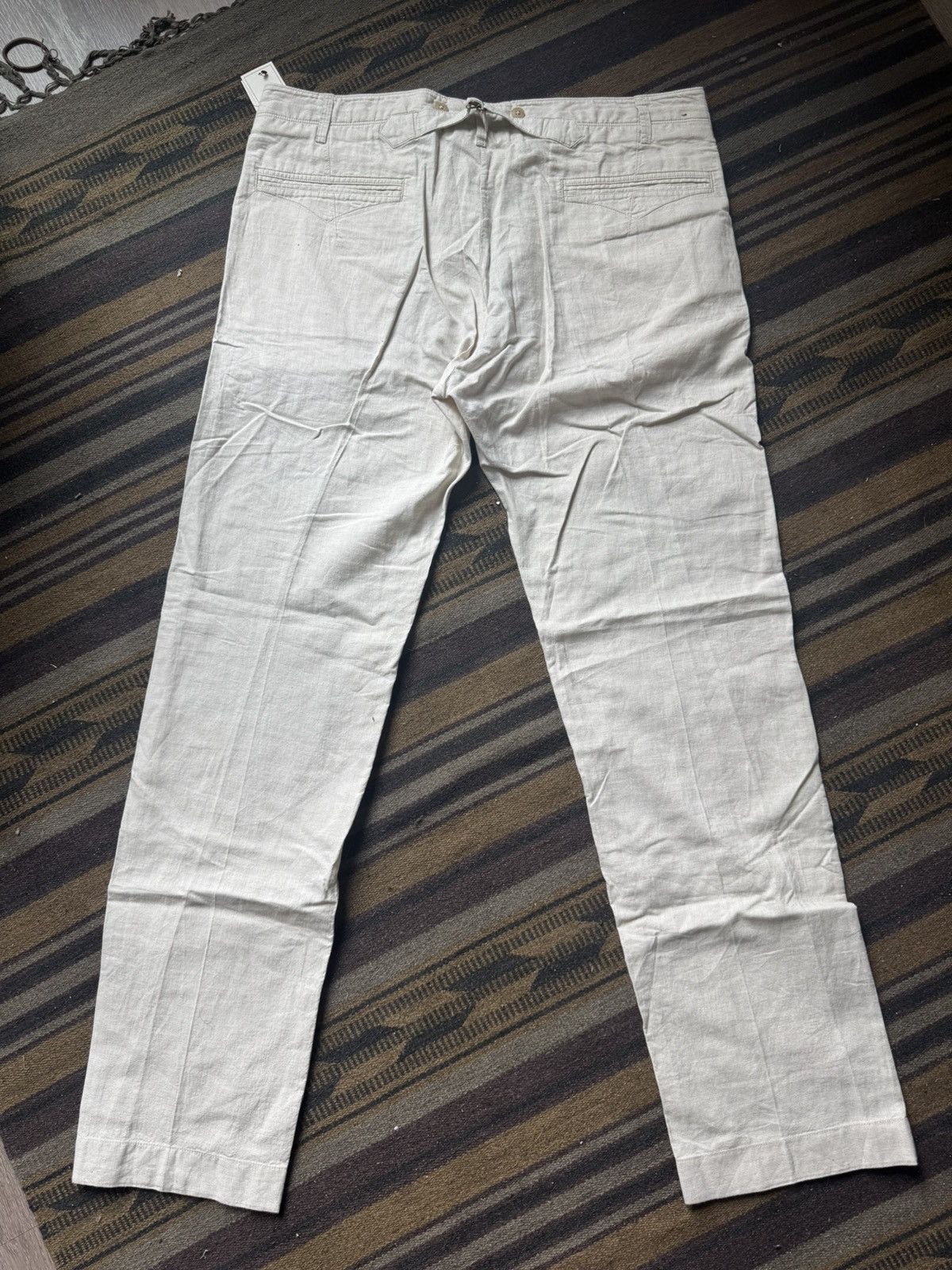 RRL Ralph Lauren Cotton Linen Cinch Back Officer Chino Size US 38 / EU 54 - 2 Thumbnail