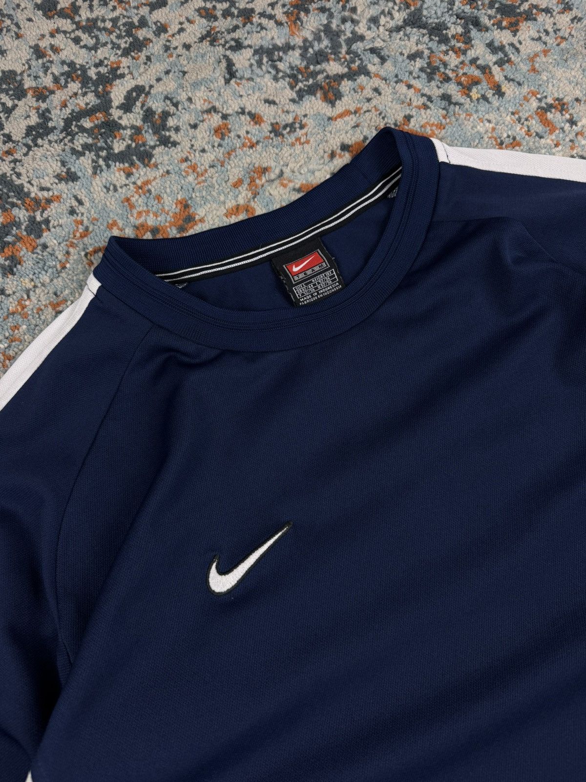 Nike Vintage 90s Nike football soccer blokecore style jersey tee Size US L / EU 52-54 / 3 - 4 Thumbnail