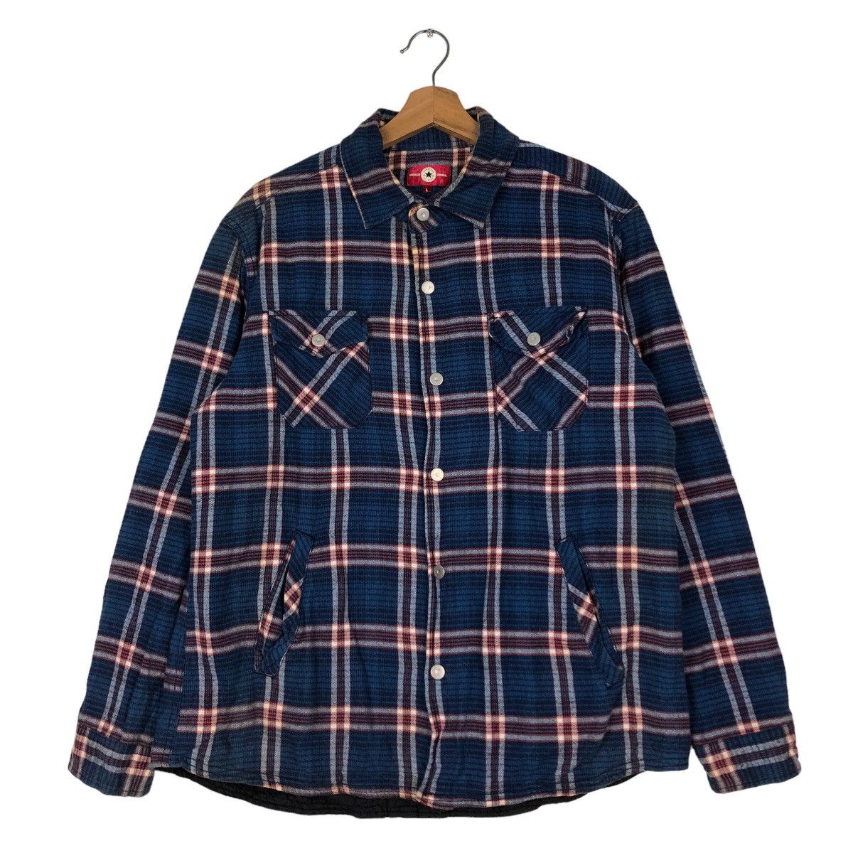 🔥Vintage Converse All Star Shirt Jacket Chore Tartan Design