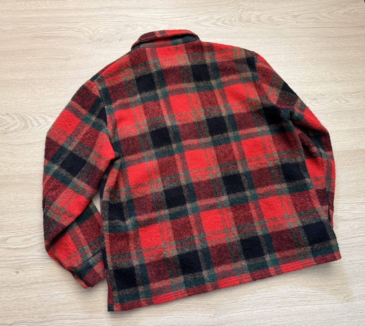 Vintage Vintage 90’s Lumberjack Wool Hunting Red Jacket Size US XL / EU 56 / 4 - 5 Thumbnail