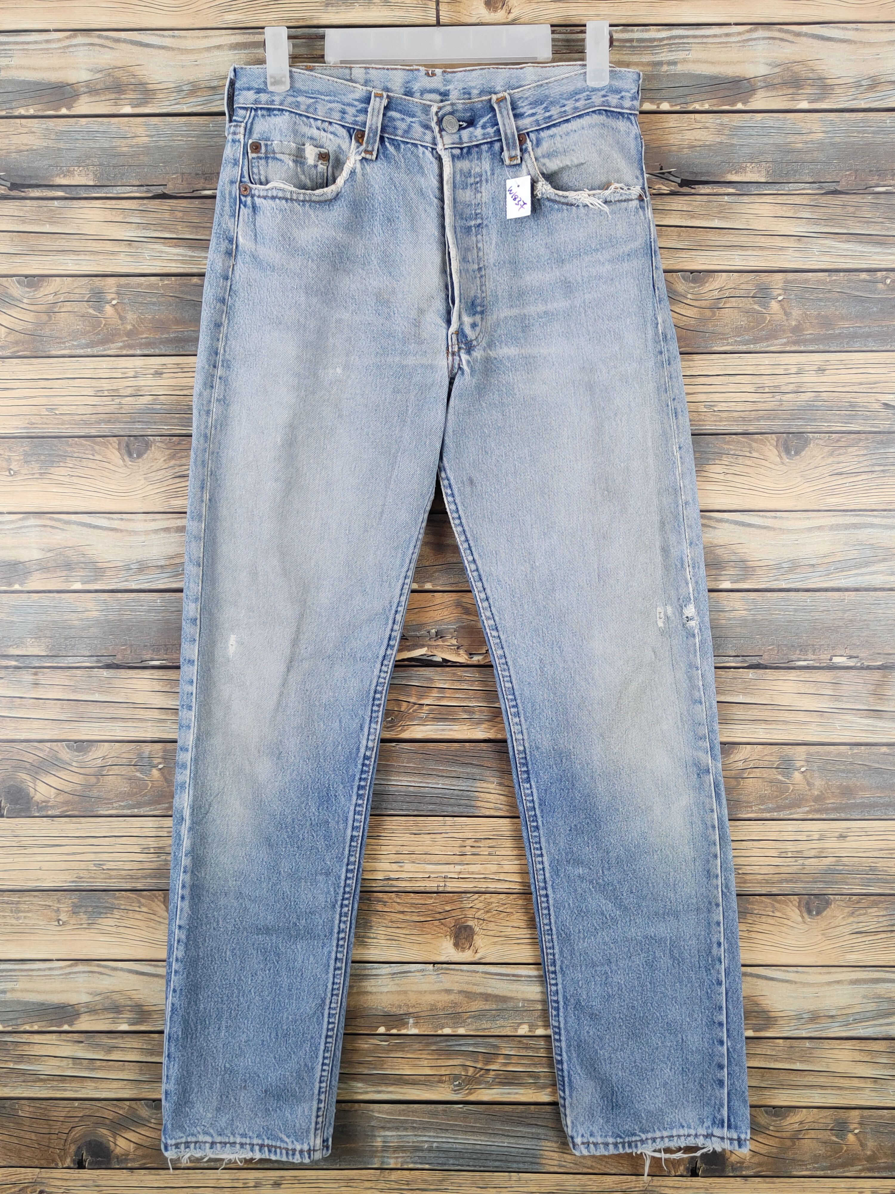 Levi's Levi's vintage faded Blue Distressed Ripped Jeans #W1837 Size US 28 / EU 44 - 1 Thumbnail