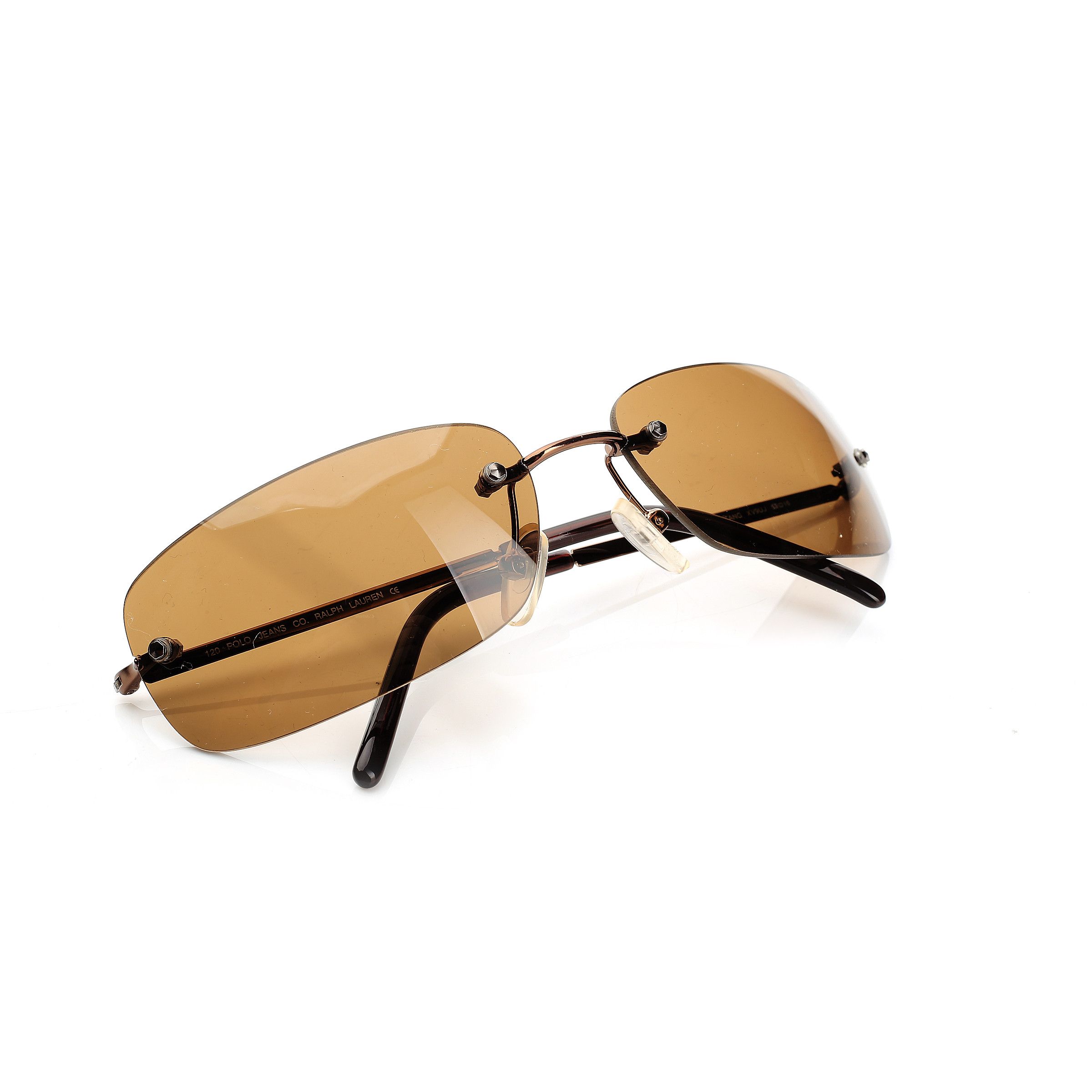 Polo Ralph Lauren Ralph Lauren Polo Jeans Co. '90s Rimless Brown Sunglasses Size ONE SIZE - 2 Thumbnail