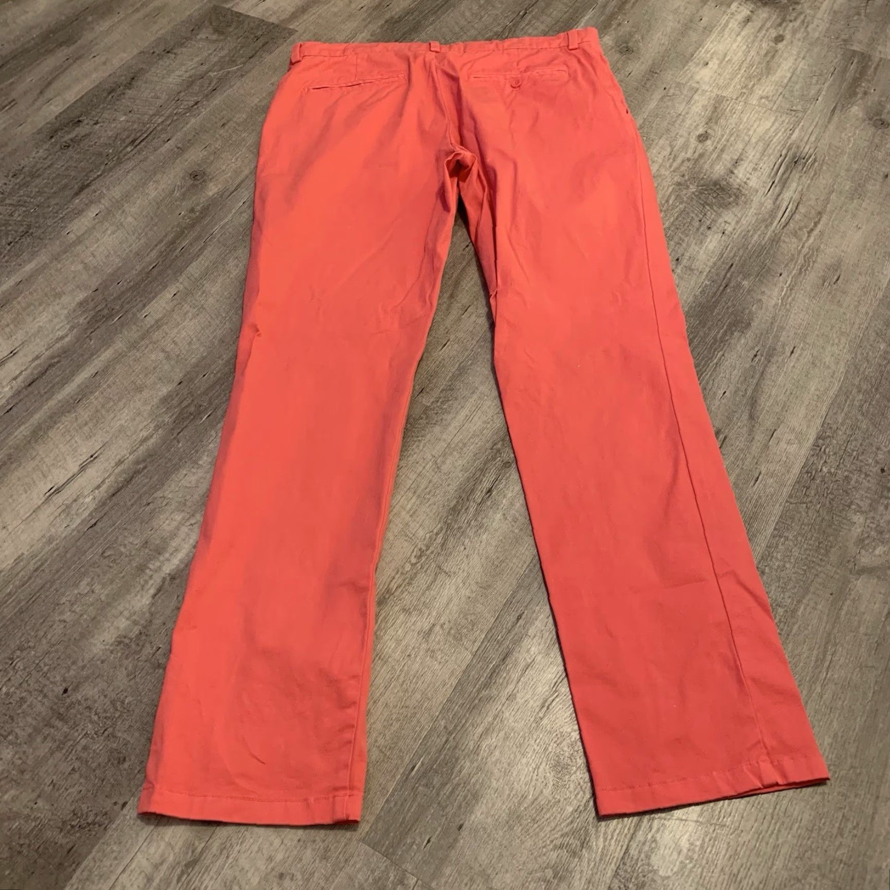 Vineyard Vines Vineyard Vines Breaker Pants Mens Slim 34x32 Chino Pink Coral 98% Cotton 2% Spandex Zip Front Regular Size US 34 / EU 50 - 3 Thumbnail