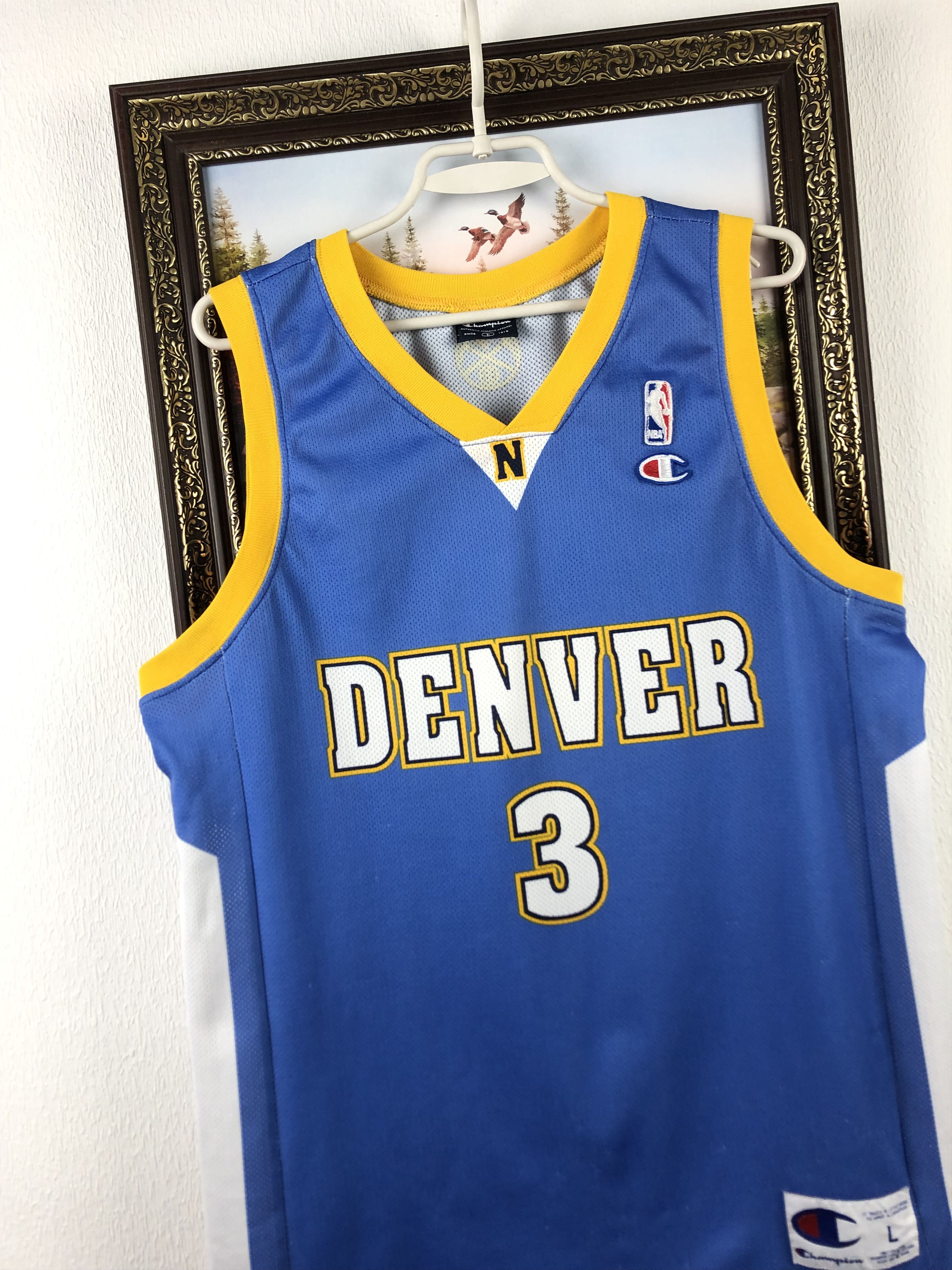 NBA Vintage Champion Iverson Jersey NBA Shirt Denver Nuggets Size US L / EU 52-54 / 3 - 3 Thumbnail