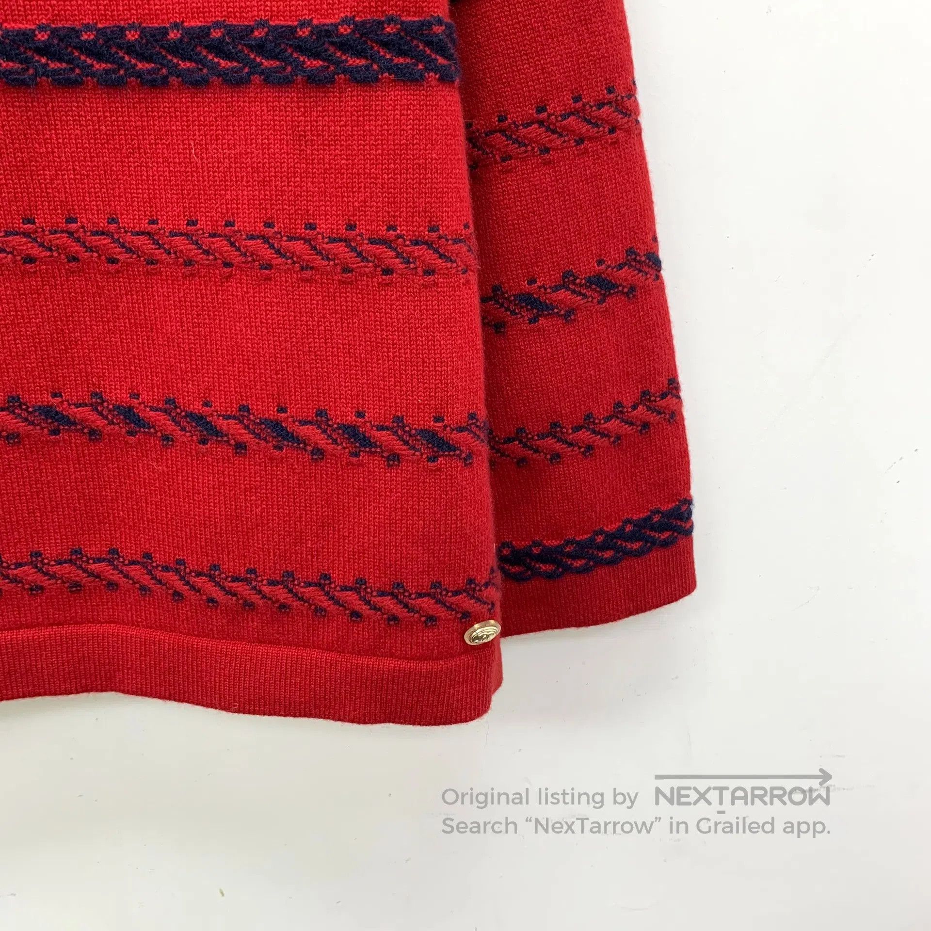 Chanel Chanel Multicolor Stripe Jacquard Cashmere Crew Neck Long- Size XXS / US 00 / IT 34 - 4 Thumbnail