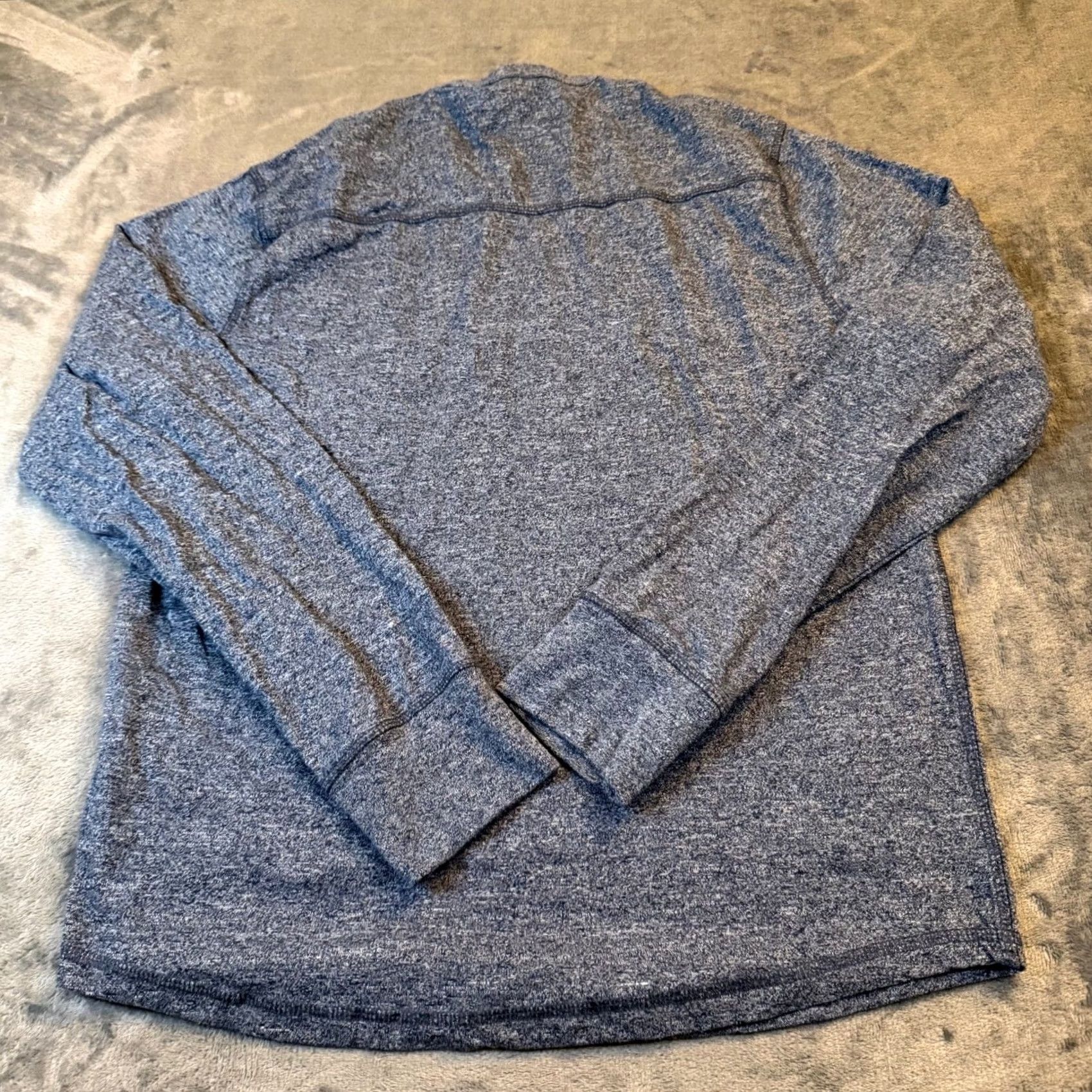 Lucky Brand Lucky Brand Long Sleeve Crewneck T Shirt Mens Medium Blue Heathered Cotton Blend Size US M / EU 48-50 / 2 - 4 Thumbnail