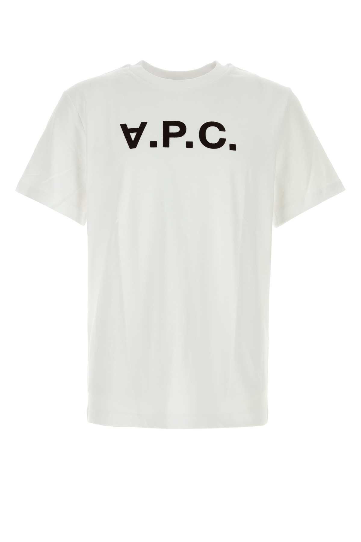 A.P.C. White Cotton T-Shirt Size US XL / EU 56 / 4 - 1 Thumbnail