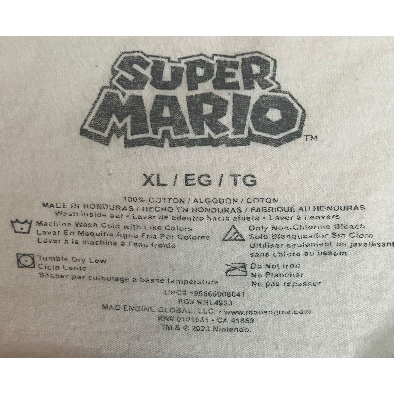 Nintendo Super Mario “Made in ’85” White T-Shirt XL Official Nintendo Size US XL / EU 56 / 4 - 5 Thumbnail