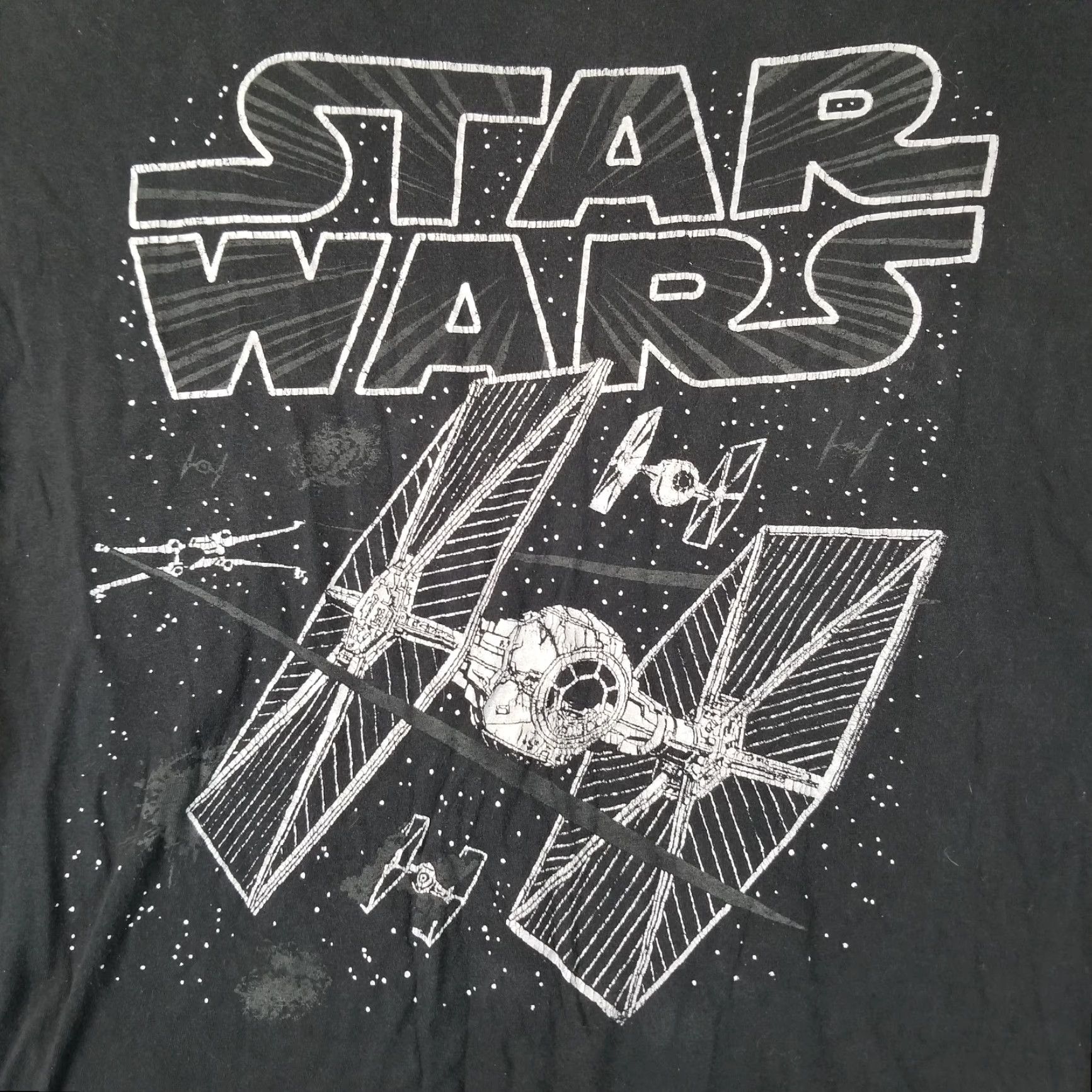Star Wars Star Wars Mens Black Short Sleeve Tie Fighter Graphic T-Shirt Size 2X Big & Tall Mens Size US 39 - 2 Thumbnail