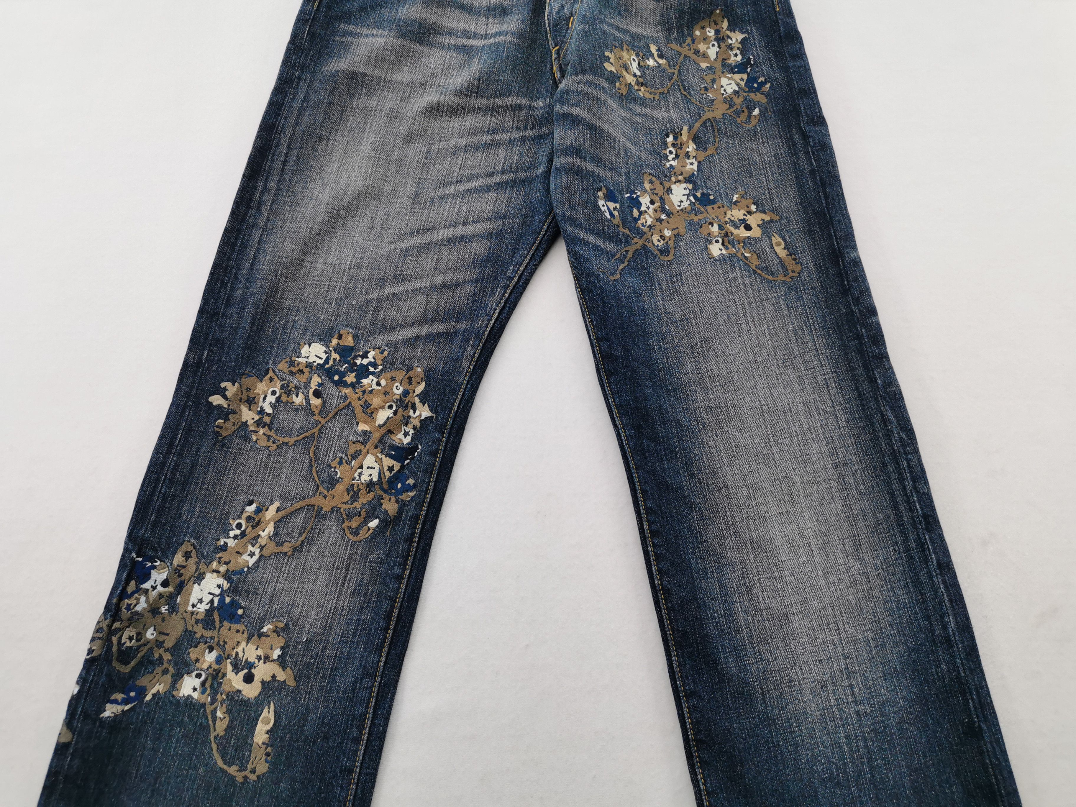 Paul Smith Paul Smith Embroidery Floral Denim Waist 29 Size US 29 - 9 Thumbnail