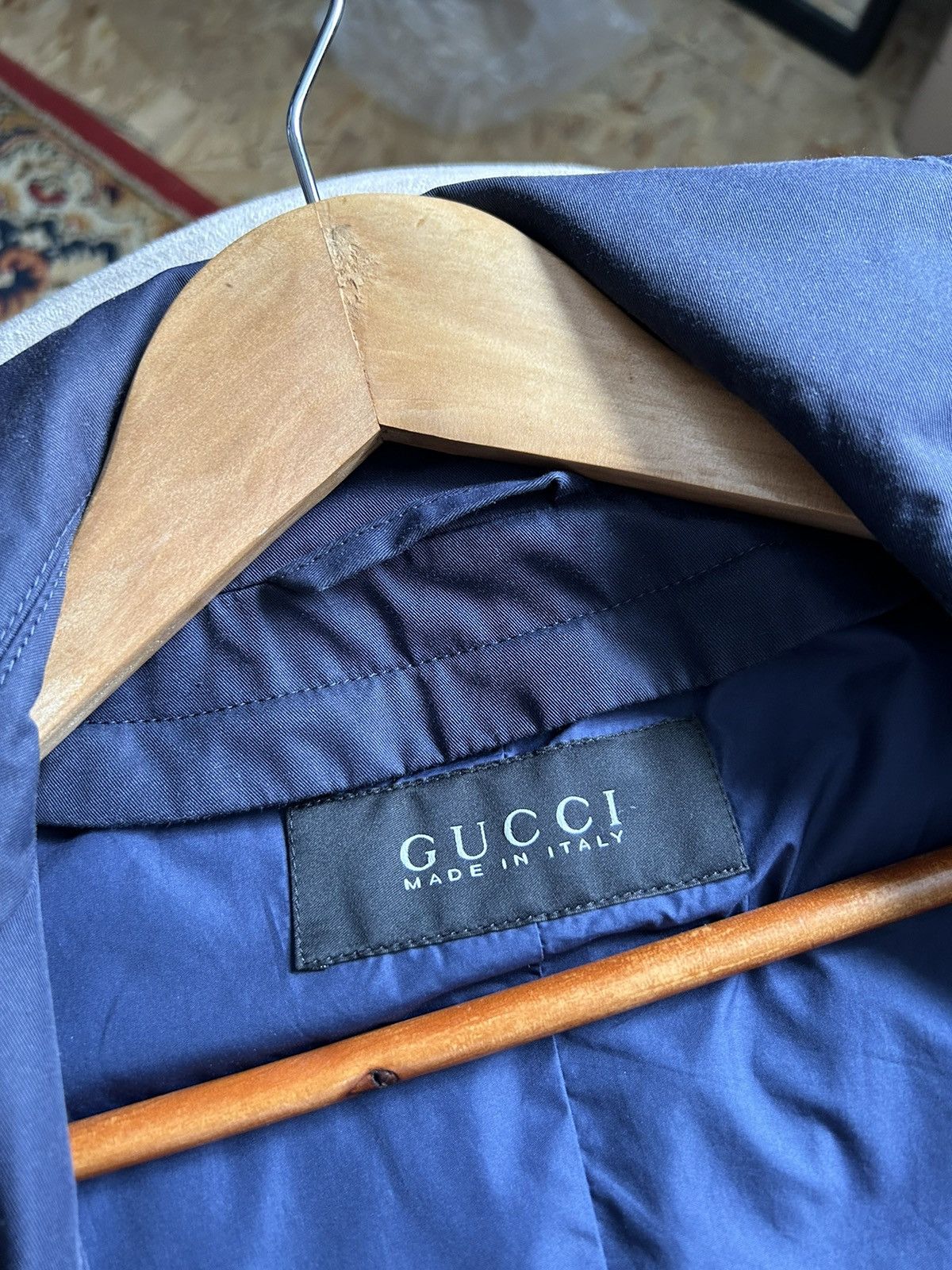 Gucci Gucci Navy Double Breasted Coat Jacket size-54 Size US L / EU 52-54 / 3 - 9 Thumbnail
