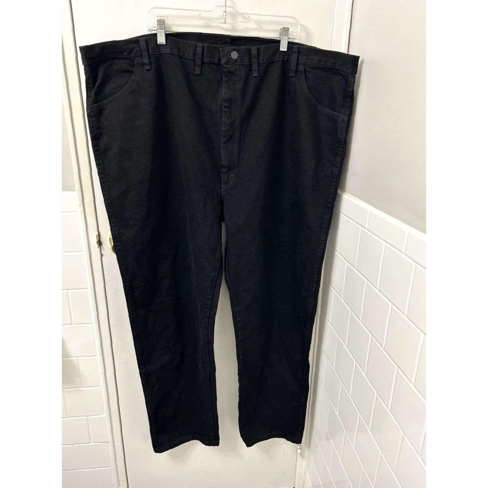 Wrangler Rustler Wrangler Jeans Mens Size 52x32 Black Straight Leg Heavyweight Denim NWT Regular Fit 5-Pocket Zipper Fly YKK Cowboy Vintage: No Size US 36 / EU 52 - 7 Thumbnail