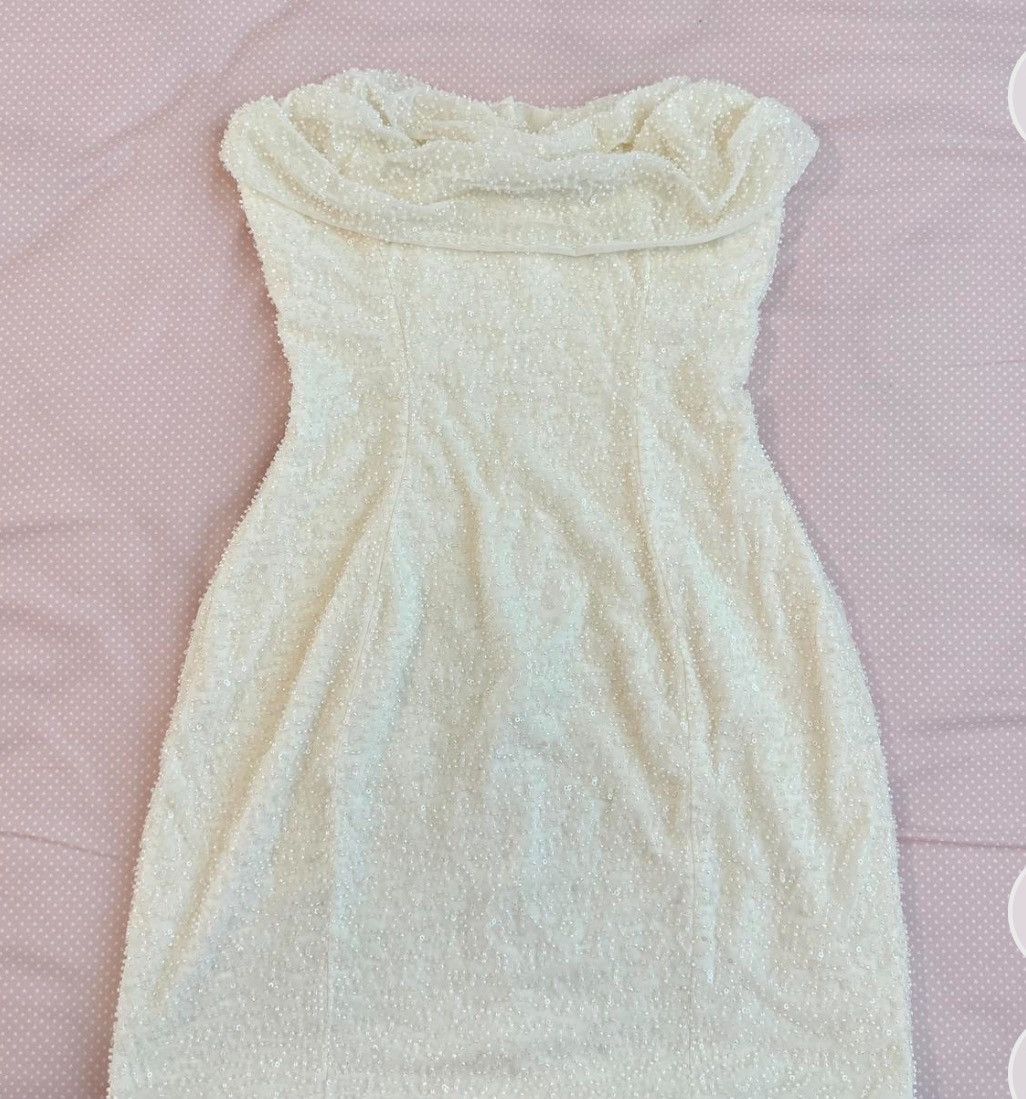 PRINCESS POLLY White embellished dress Size M / US 6-8 / IT 42-44 - 3 Thumbnail