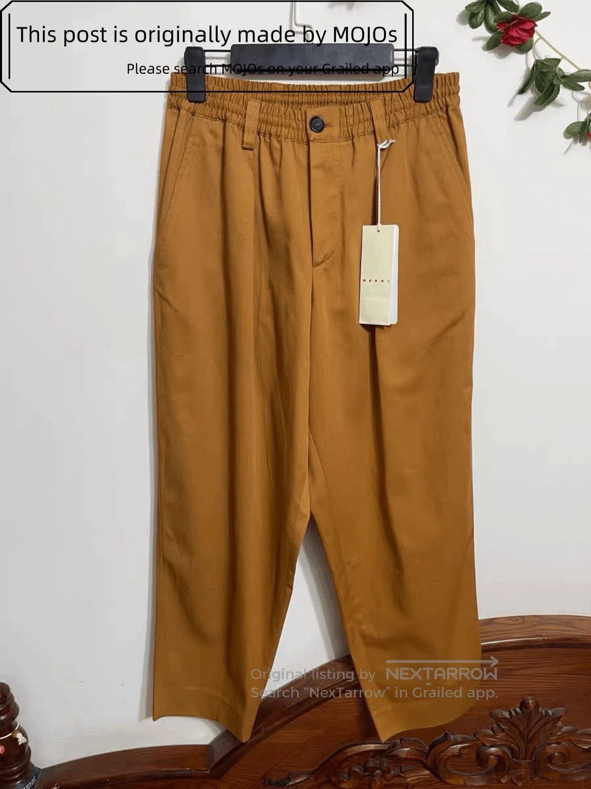 Marni Sz 46 Marni Plain Relaxed Brown Trousers mojos19421018. Size US 30 / EU 46 - 1 Thumbnail
