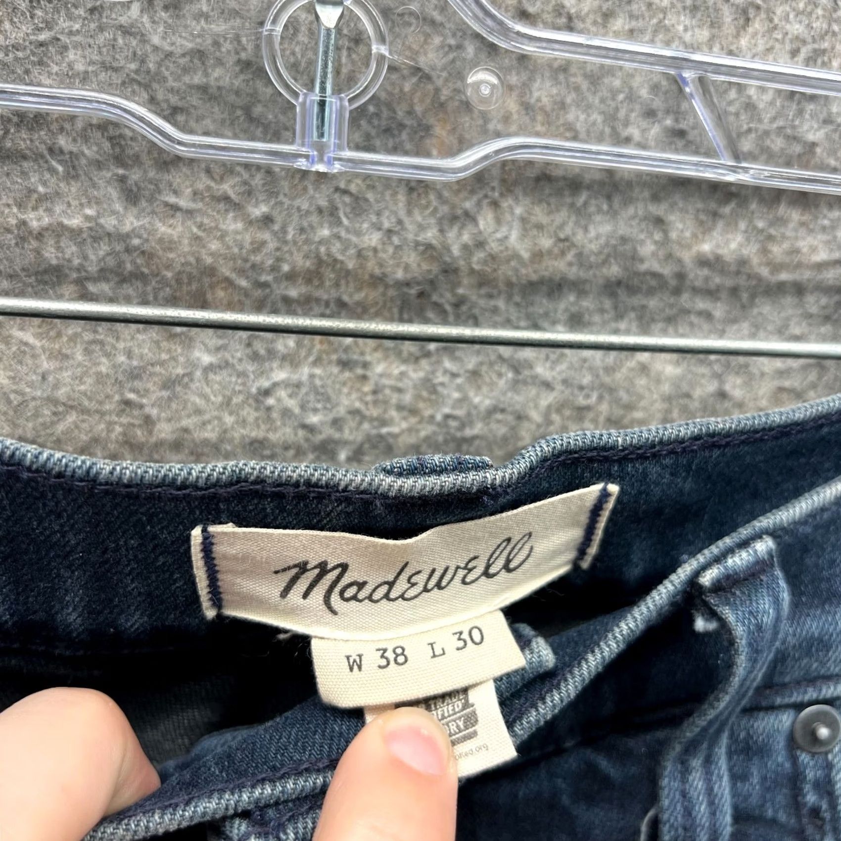 Madewell Madewell Jeans Men 38x30 Blue Denim Cotton Straight Fit Casual Pants Jeans | 38x30 | Regular Rise 10-12in Inseam 30in Adult Mens Jeans Size US 38 / EU 54 - 4 Thumbnail