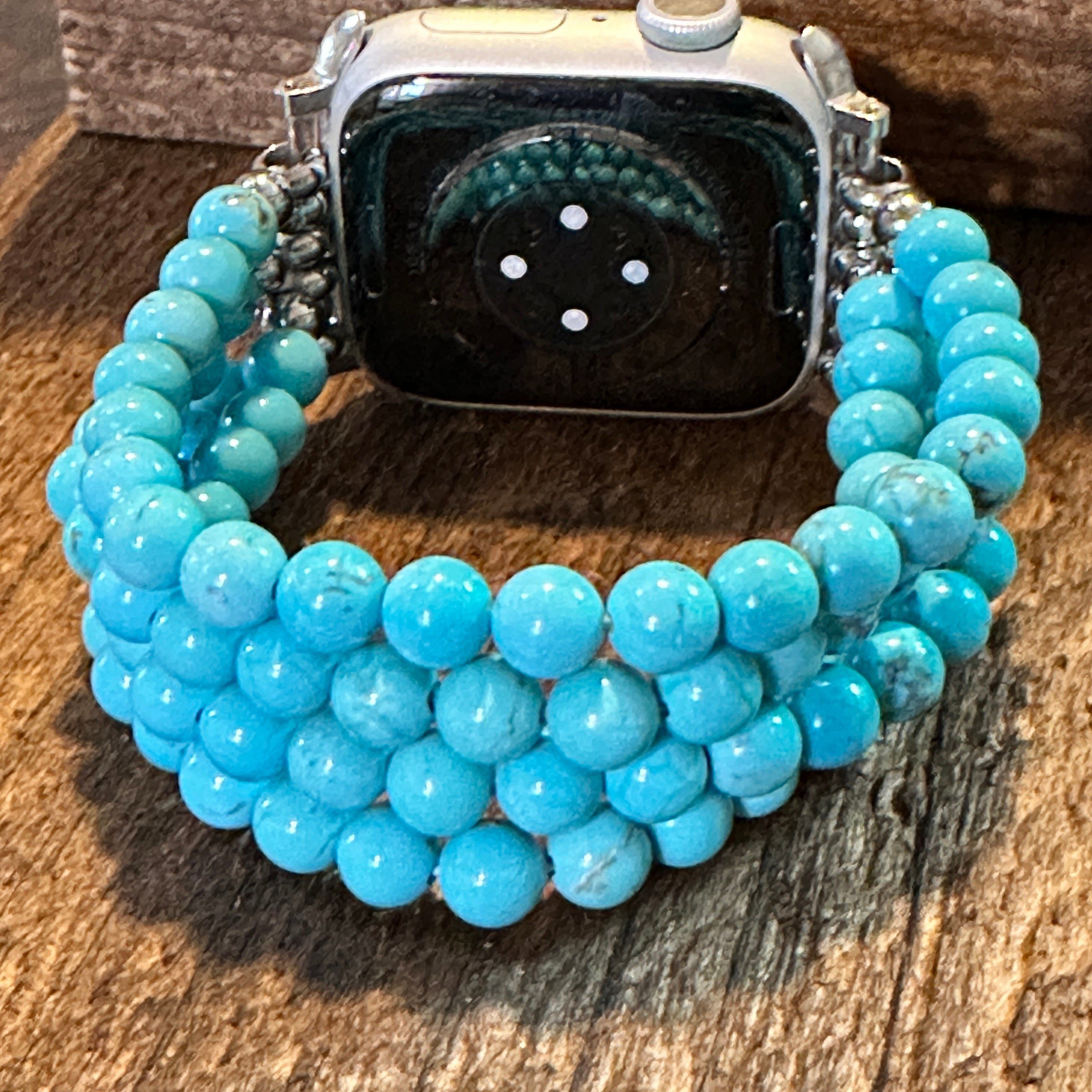 Other Boho Turquoise BeadsHandmade Elastic Apple Watch Band - Perf Size ONE SIZE - 1 Thumbnail