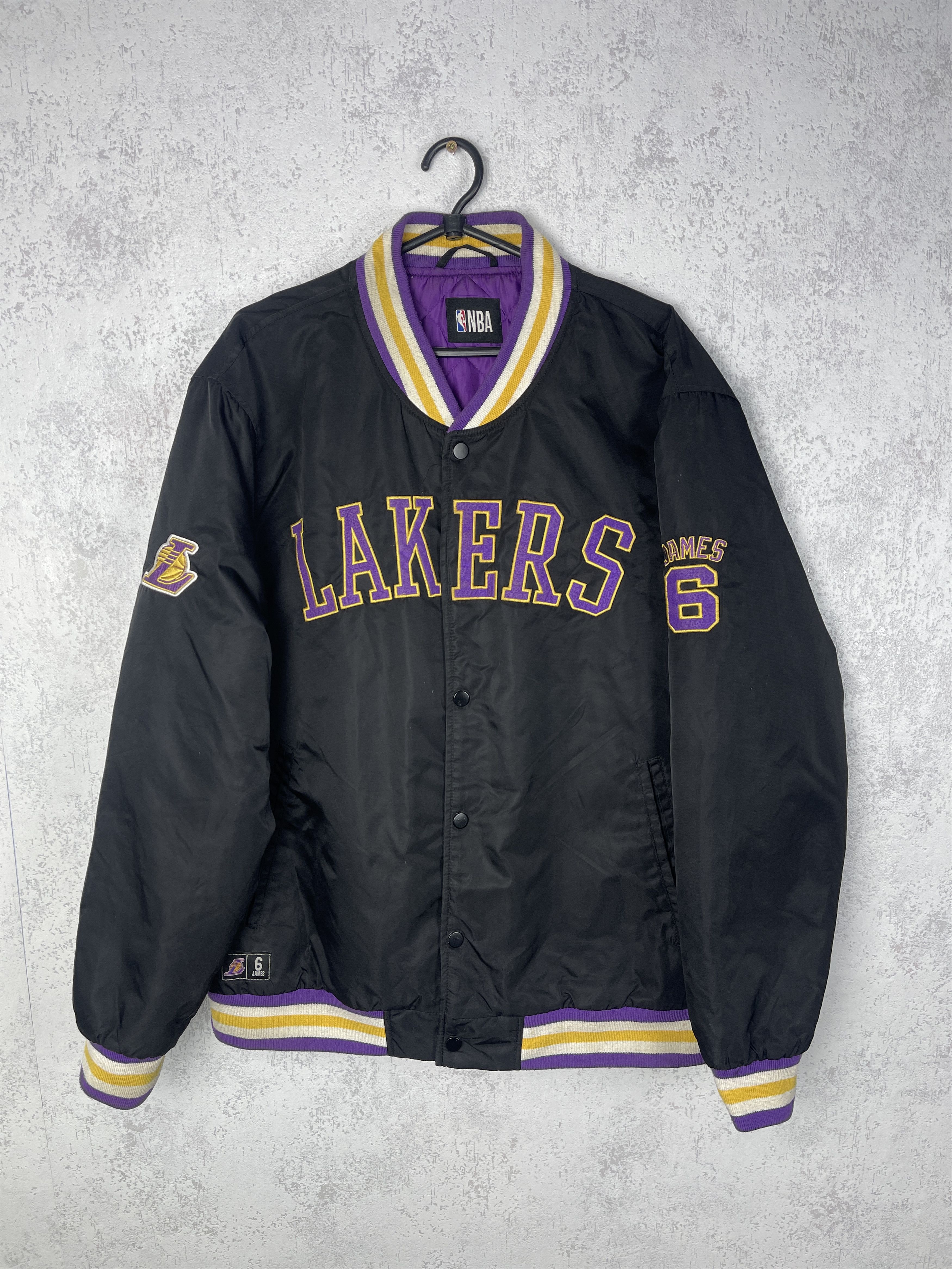 NBA Los Angeles Lakers Bomber Jacket LeBron James 6 Size US XL / EU 56 / 4 - 1 Thumbnail
