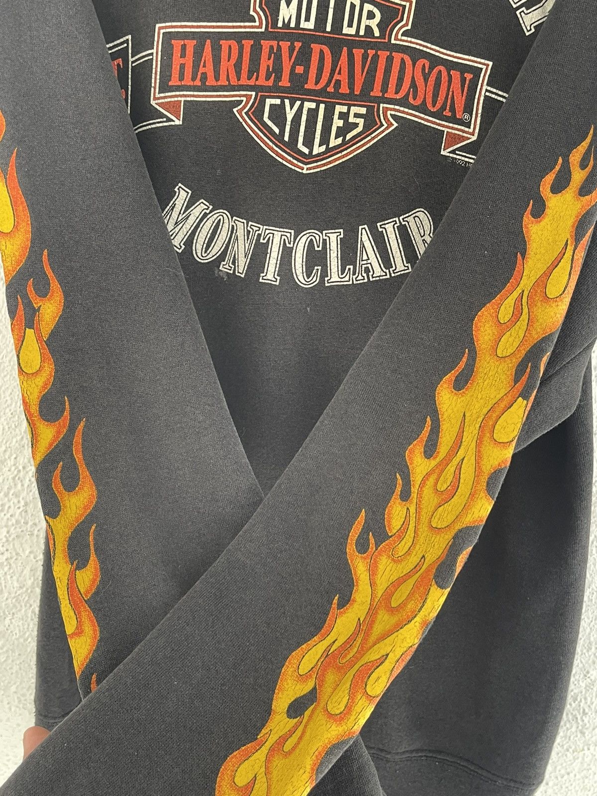 Harley Davidson Vintage 1992 Harley Davidson Flame Pomona Valley Hoodie Size US M / EU 48-50 / 2 - 6 Thumbnail