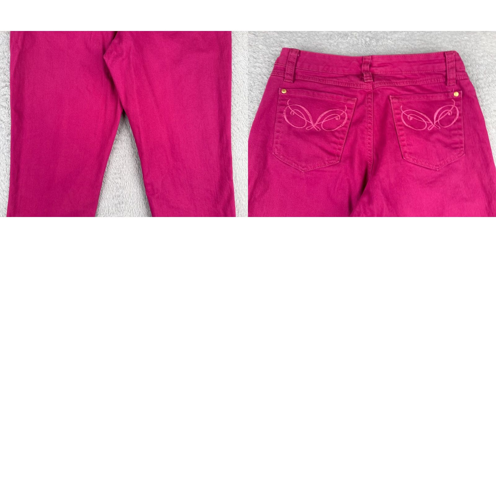 Vintage Jeanstar Jeans Womens Capri Mid Rise Pink Cotton Blend Embroidered 28x20 Denim 5-Pocket Zipper Distressed Button - Vintage: No Size 30" / US 8 / IT 44 - 10 Thumbnail