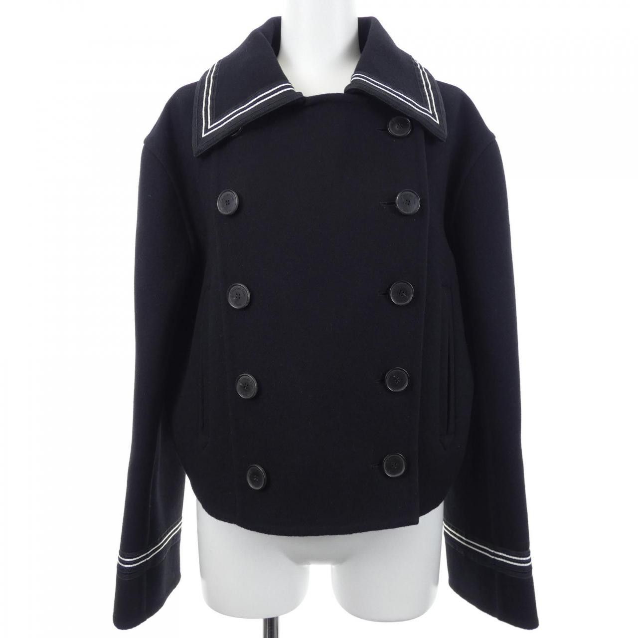Dior Dior Christian Dior Double Breasted Wool Coat Jacket Textile Outerwear 610C58A1116 DUTY FREE for USA Size ONE SIZE - 1 Thumbnail