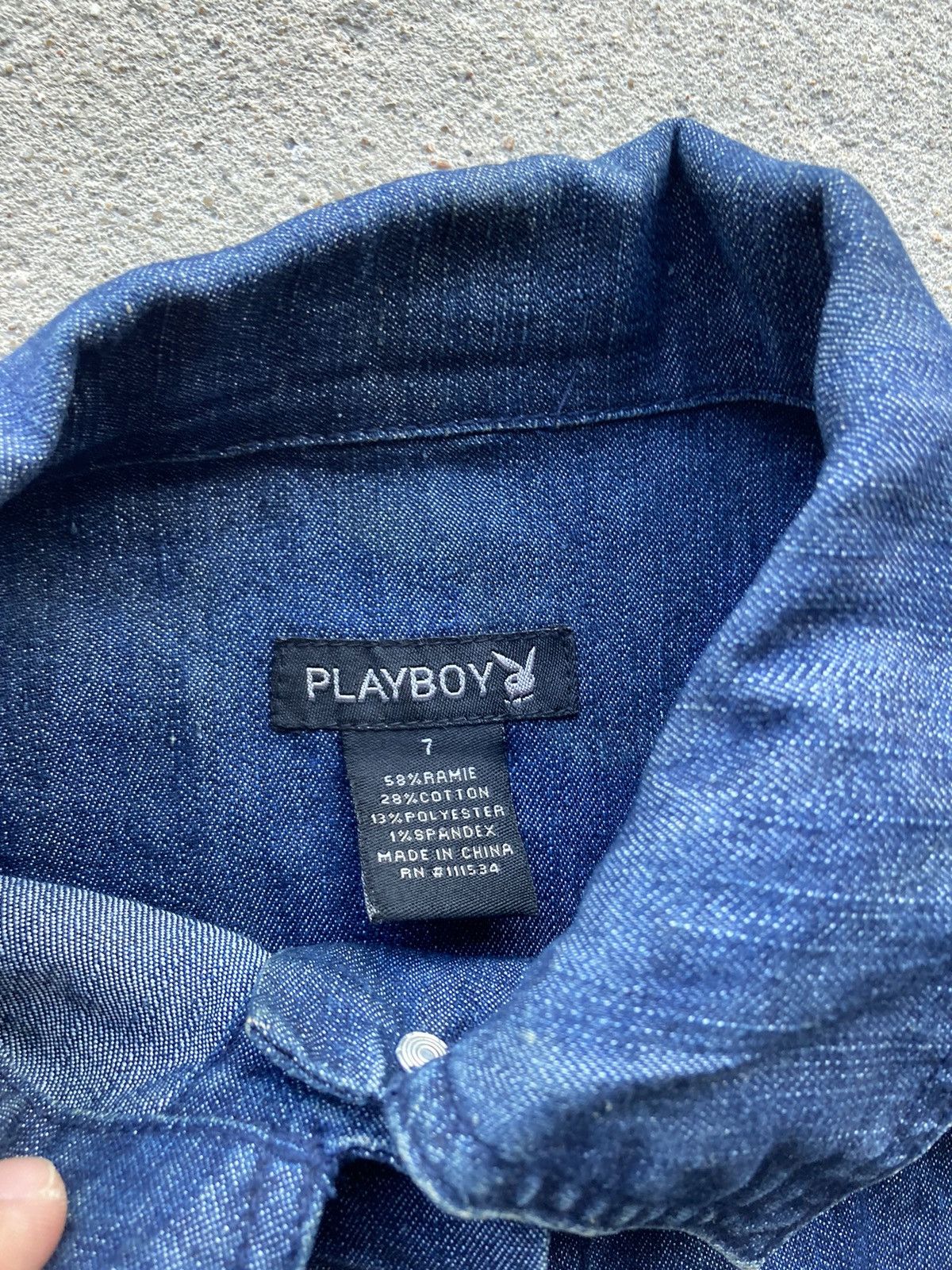 Playboy × Vintage Playboy Denim Cropped Jacket Size S / US 4 / IT 40 - 3 Thumbnail