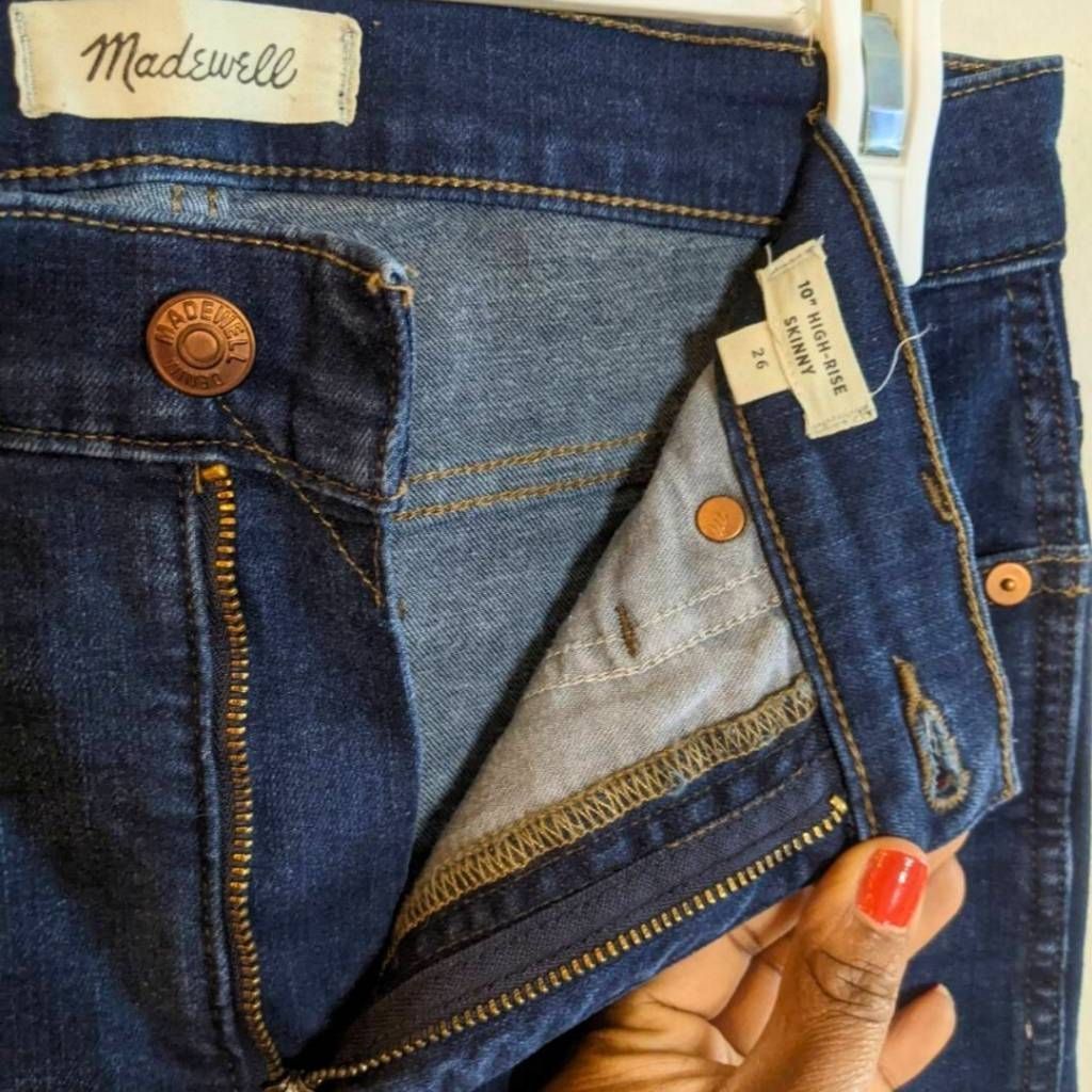 Madewell Madewell 10" High-Rise Skinny Jeans Size 26 Dark Wash Stretch Denim Women's Size 26" / US 2 / IT 38 - 4 Thumbnail