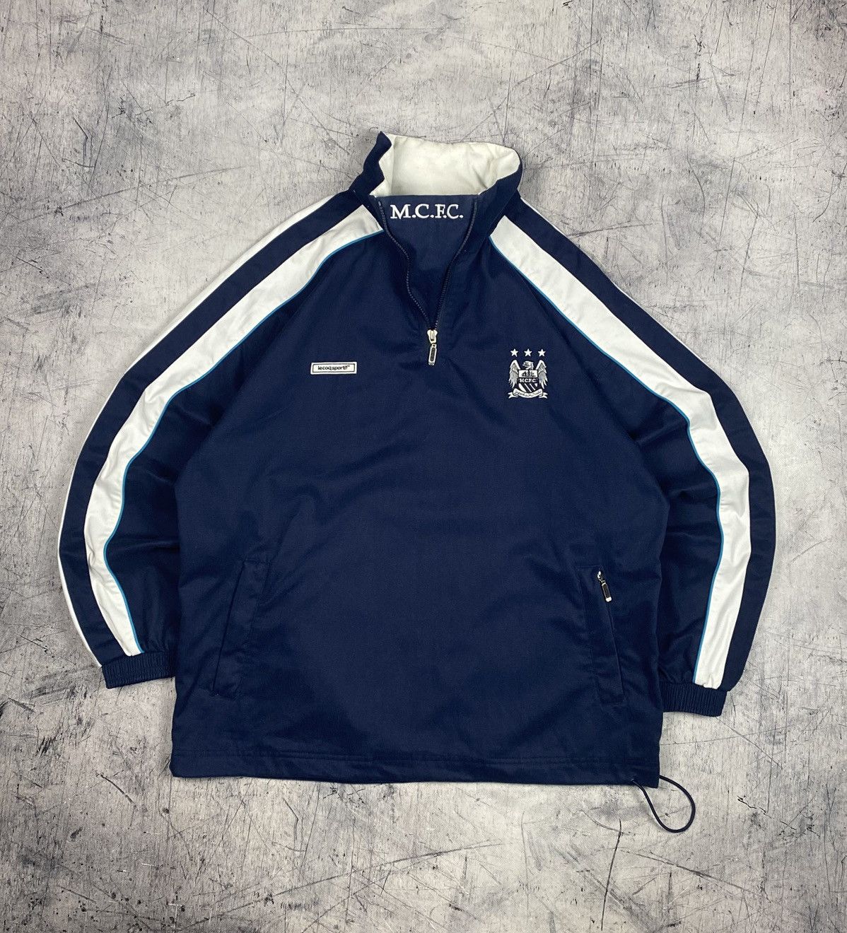 Le Coq Sportif Le Coq Sportif Manchester City MCFC Half Zip Jacket Vintage Size US L / EU 52-54 / 3 - 2 Thumbnail
