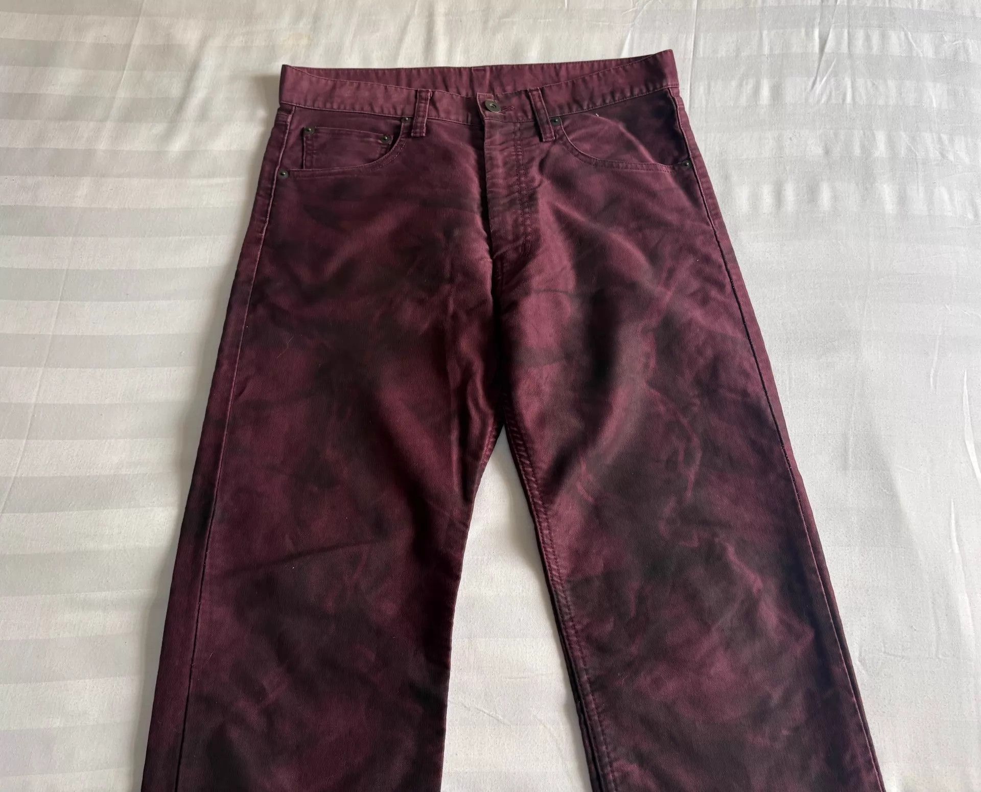 Tornado Mart Tornado Mart Vtg Visual Kei Dye Black/Red Pants Size US 32 / EU 48 - 4 Thumbnail