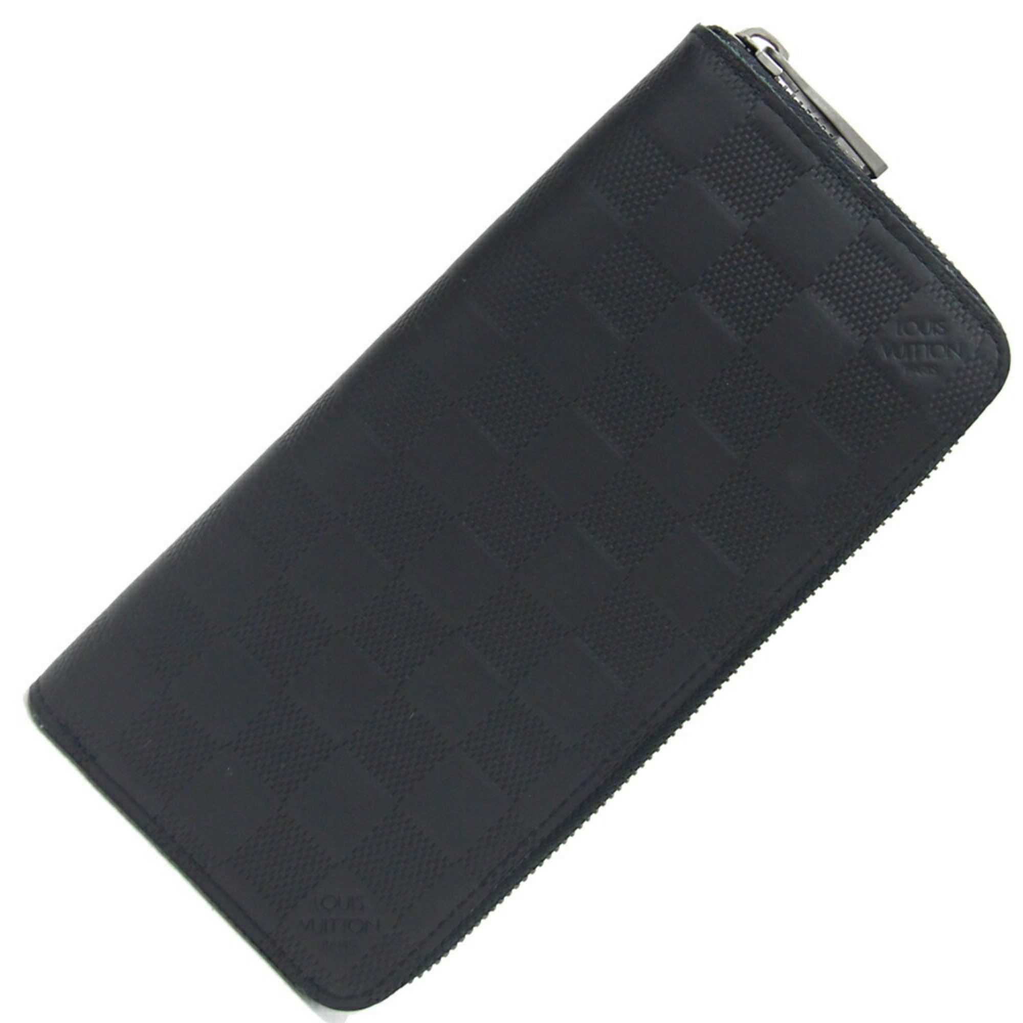 Louis Vuitton Louis Vuitton Round Long Wallet Damier Infini Zippy Vertical N63548 Noir Black Men's LOUIS VUITTON Size ONE SIZE - 1 Thumbnail