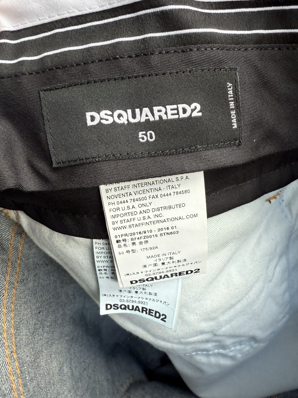 Dsquared2 SS16 Dsquared2 denim suit pant jeans distressed waxed paint Size US 34 / EU 50 - 21 Thumbnail