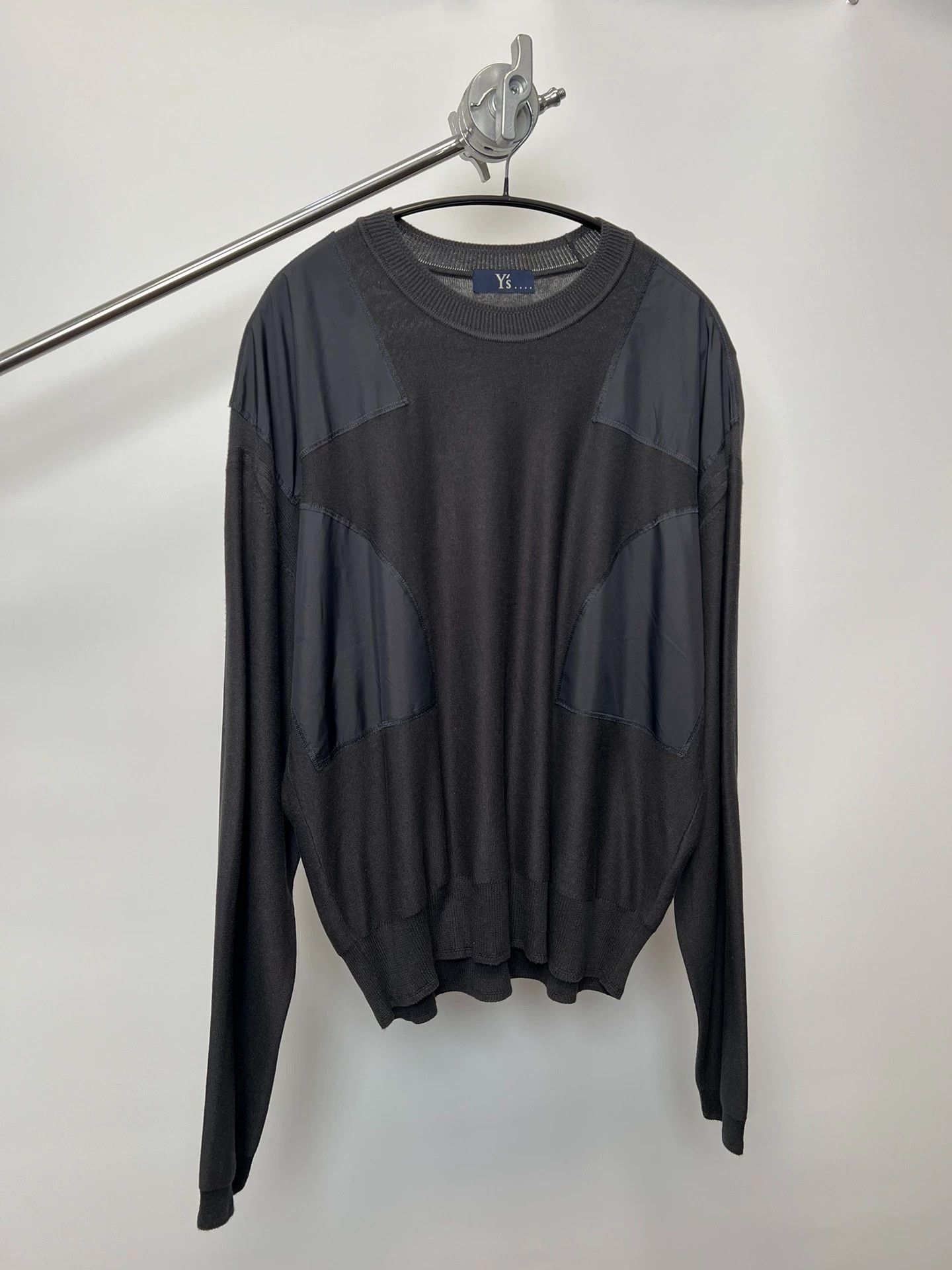 Yohji Yamamoto Yohji Yamamoto YS Nylon Panel Drape Knit Top Size US L / EU 52-54 / 3 - 2 Thumbnail